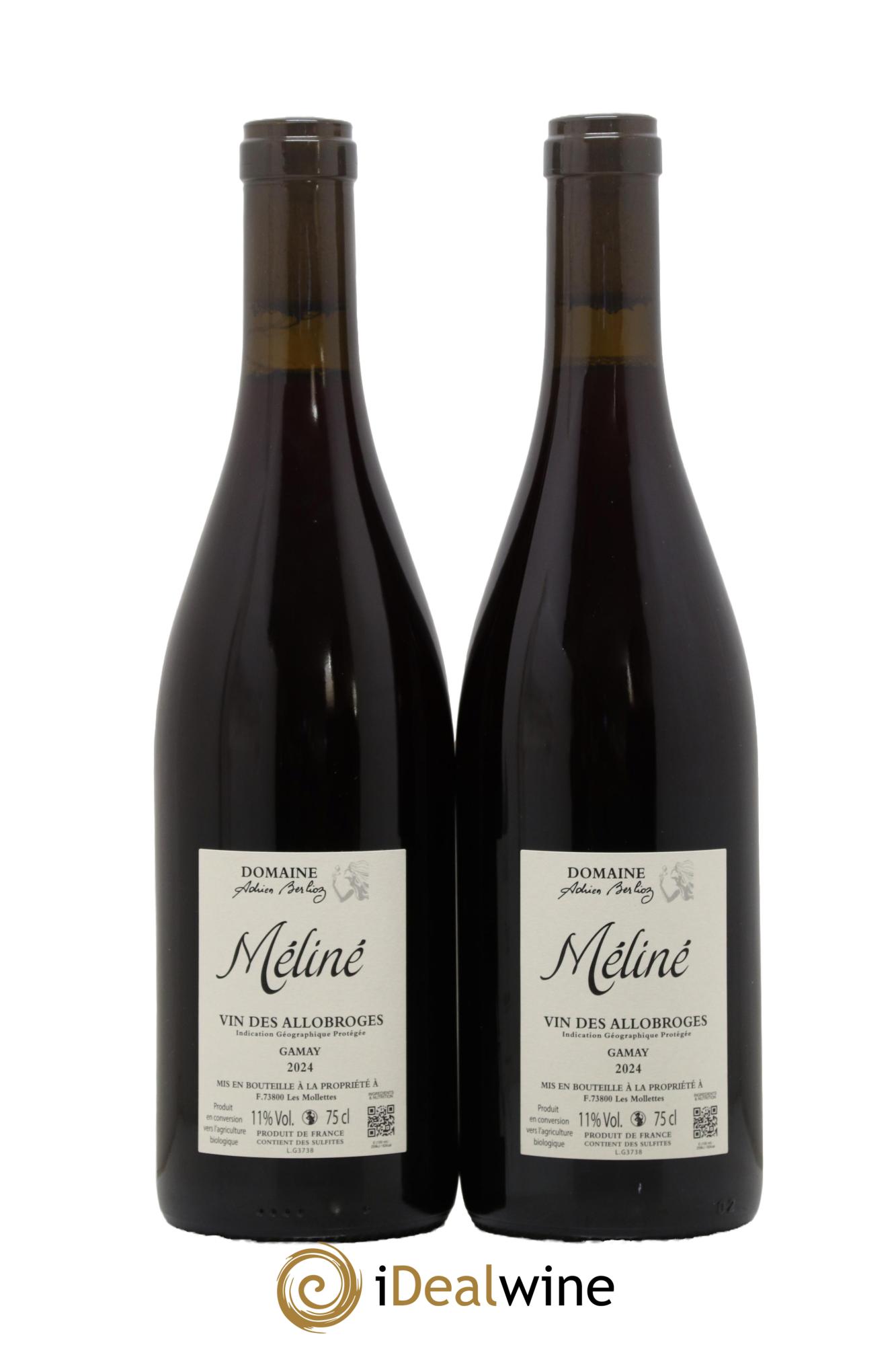 Vin de France Vin des Allobroges Gamay Cuvée Méliné Adrien Berlioz 2024 - Lotto di 2 bottiglie - 1