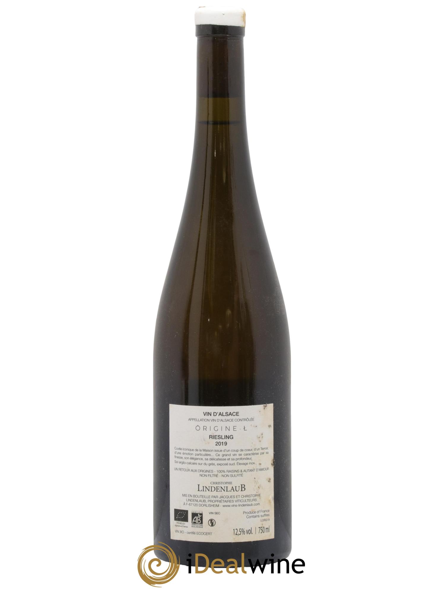 Alsace Riesling Origine L Lindenlaub 2019 - Posten von 1 Flasche - 1