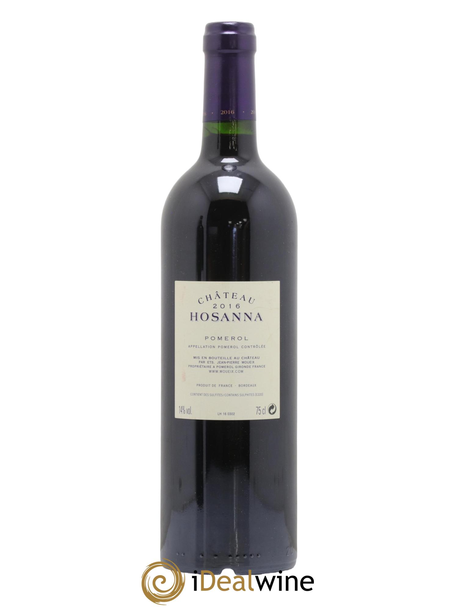 Château Hosanna 2016 - Lot de 1 bouteille - 1