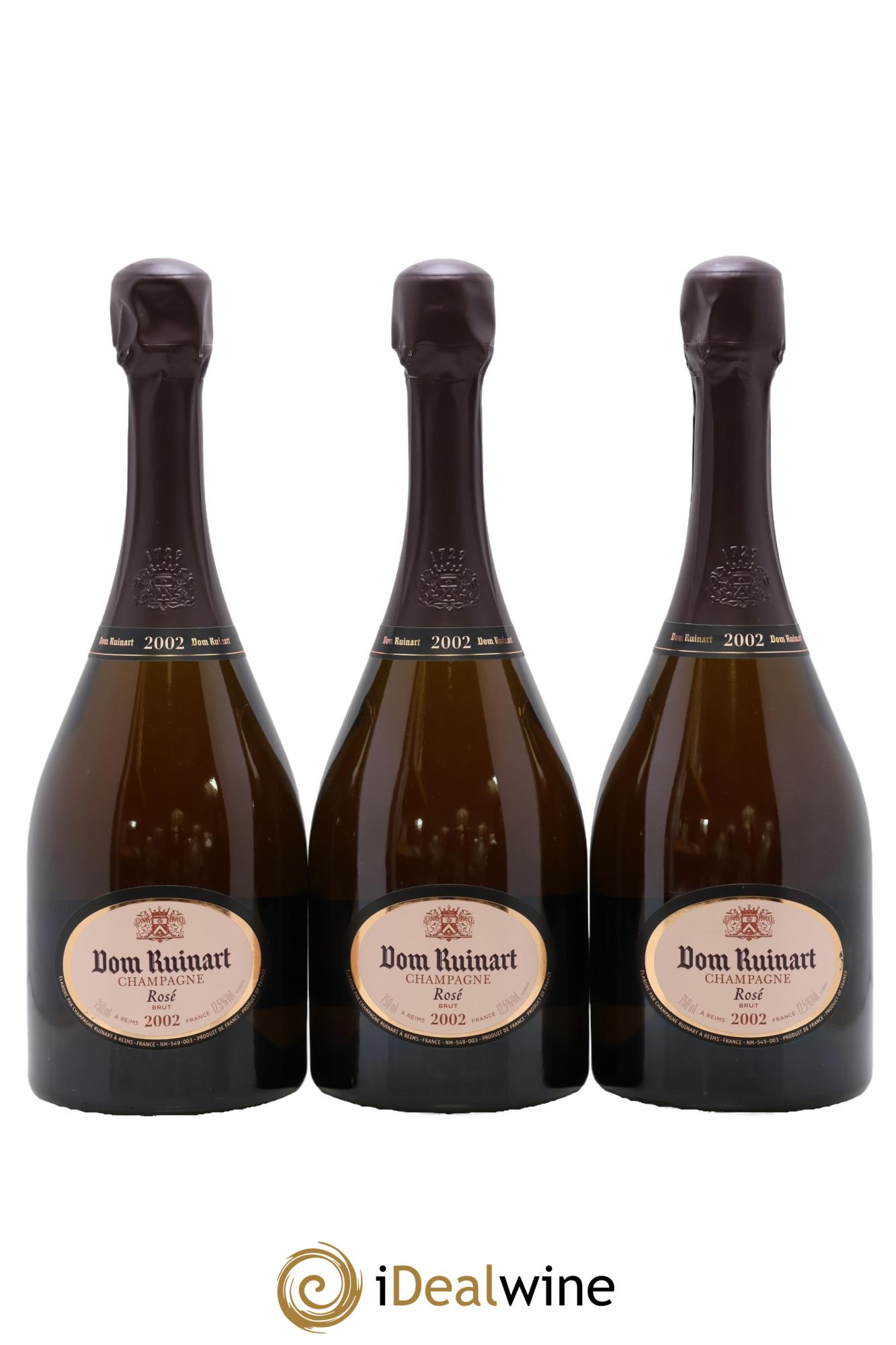 Dom Ruinart Brut Ruinart 2002 - Posten von 3 Flaschen - 0