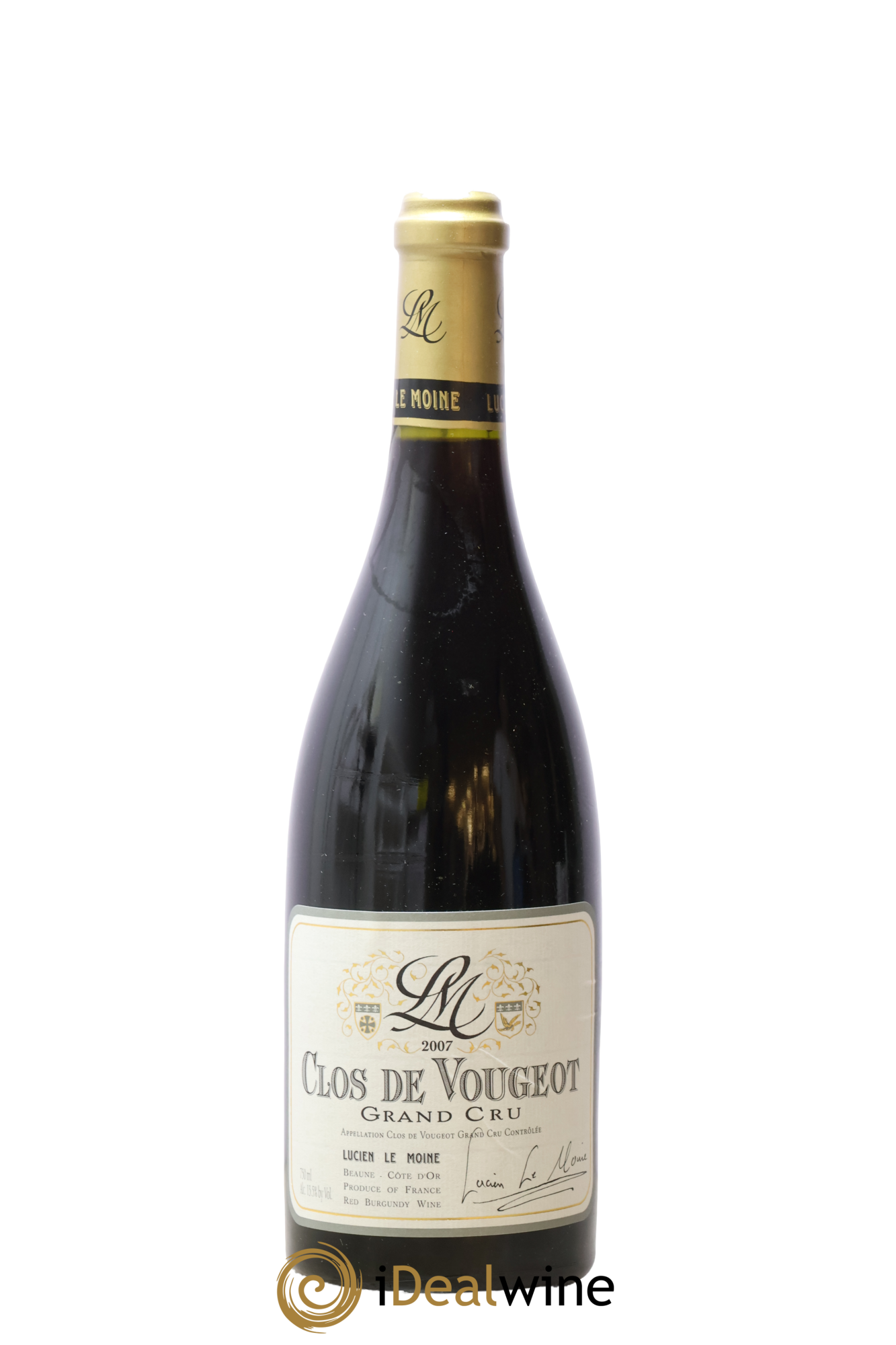 Clos de Vougeot Grand Cru Lucien Le Moine 2007 - Lot de 1 bouteille - 0
