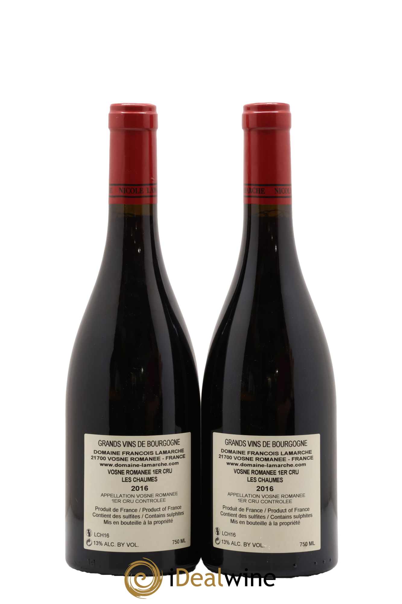 Vosne-Romanée 1er Cru Les Chaumes Lamarche (Domaine) 2016 - Lot de 2 bouteilles - 1