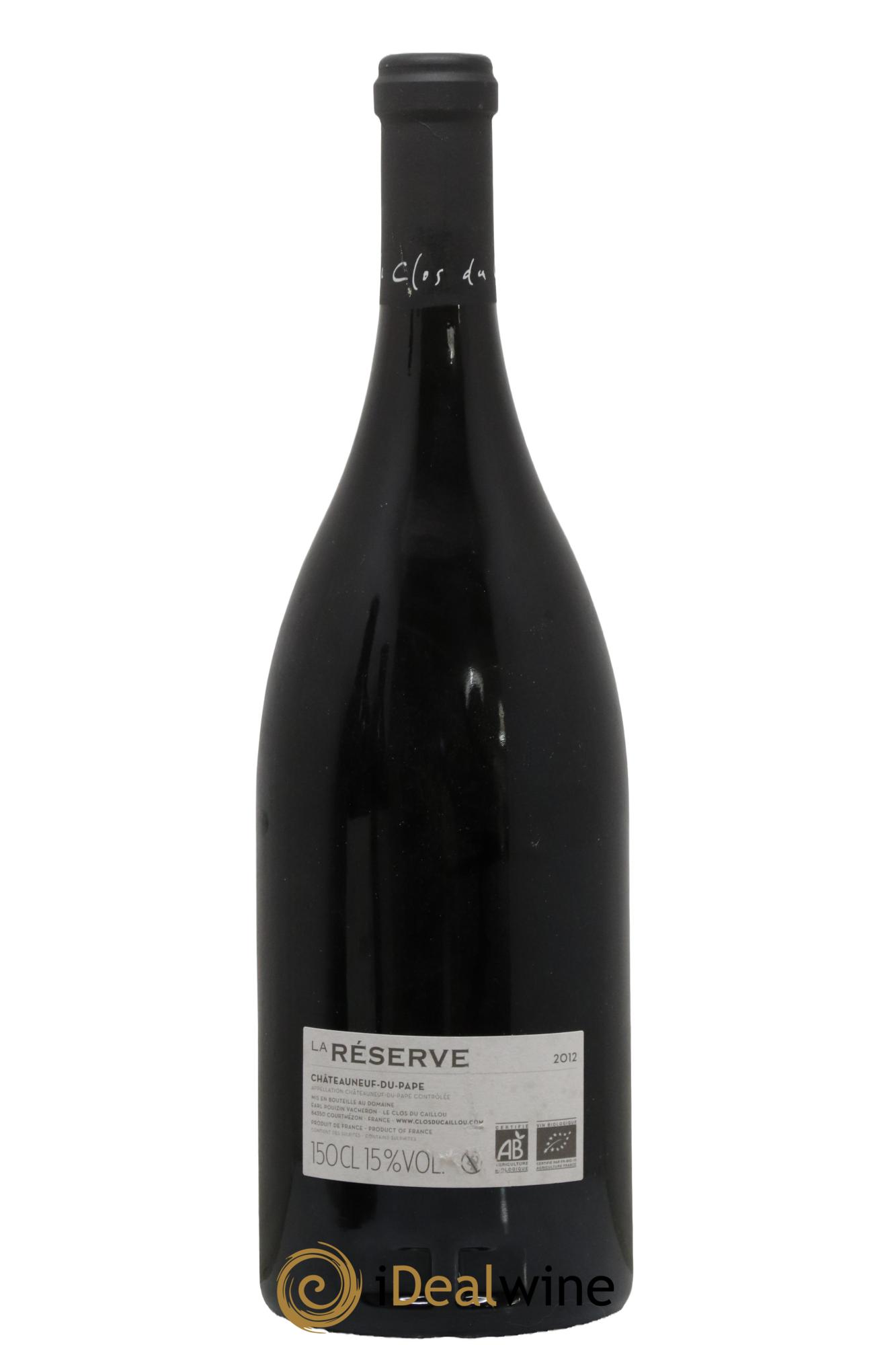 Châteauneuf-du-Pape Domaine Le Clos du Caillou Réserve Sylvie Vacheron  2012 - Lot of 1 magnum - 1