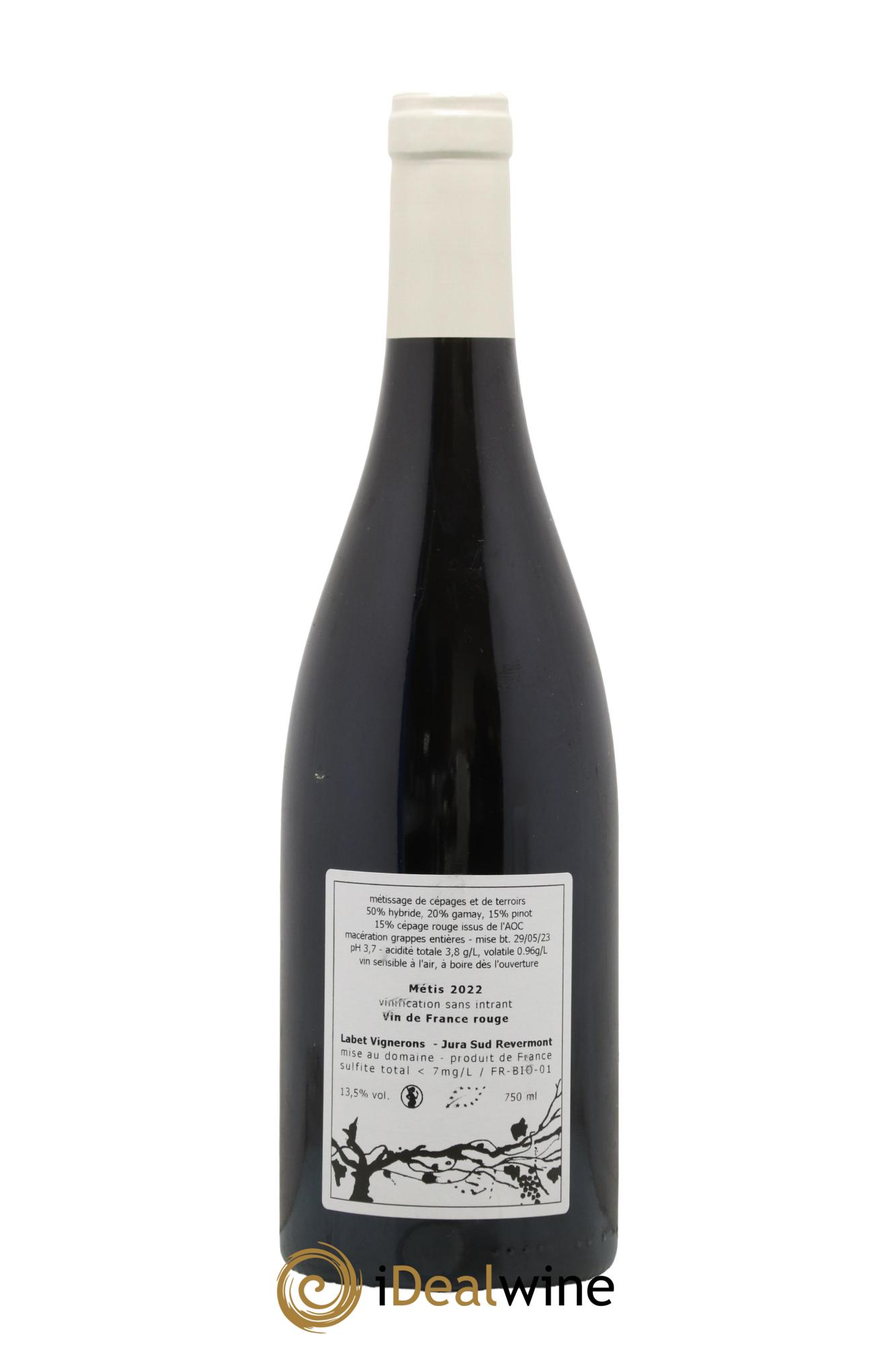 Vin de France Métis Romain - Julien  - Charline Labet 2022 - Lot de 1 bouteille - 1