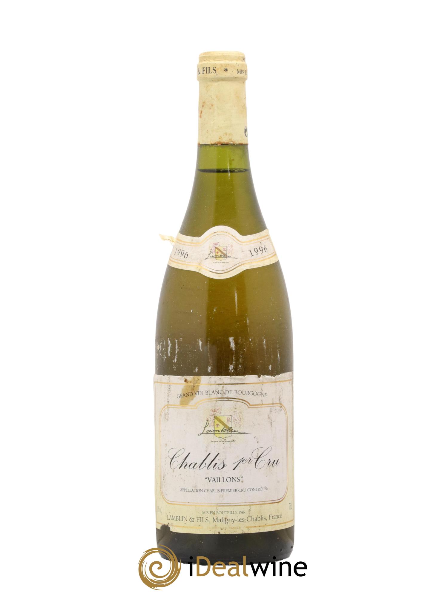 Chablis 1er Cru Vaillons Domaine Lamblin Et Fils 1996 - Lot de 1 bouteille - 0