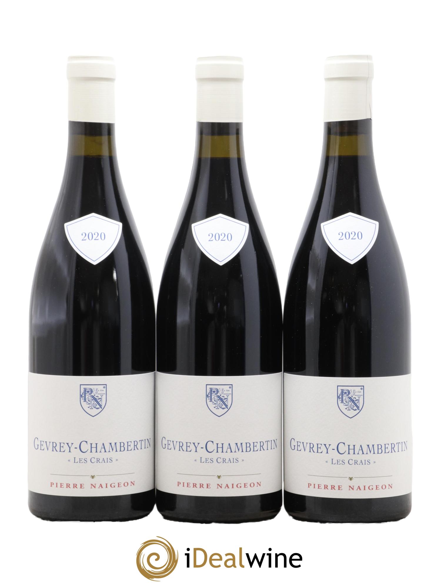 Gevrey-Chambertin Les Crais Pierre Naigeon 2020 - Lot de 3 bouteilles - 0