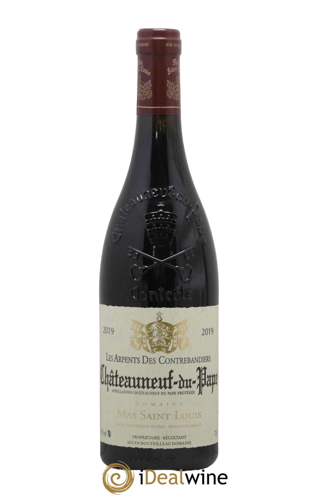 Châteauneuf-du-Pape Les Arpents des Contrebandiers Mas Saint-Louis 2019 - Lot de 1 bouteille - 0