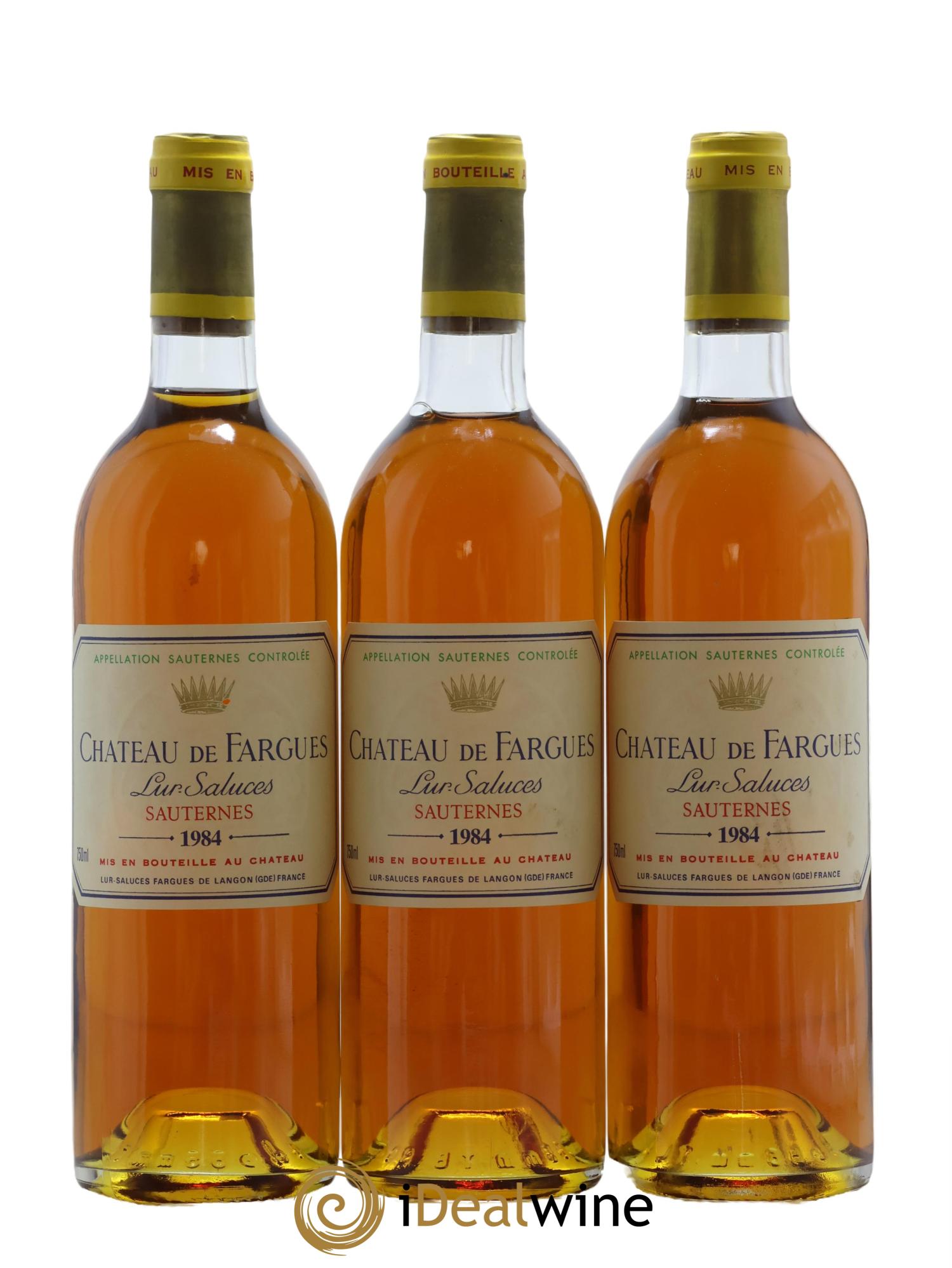 Château de Fargues 1984 - Lotto di 3 bottiglie - 0