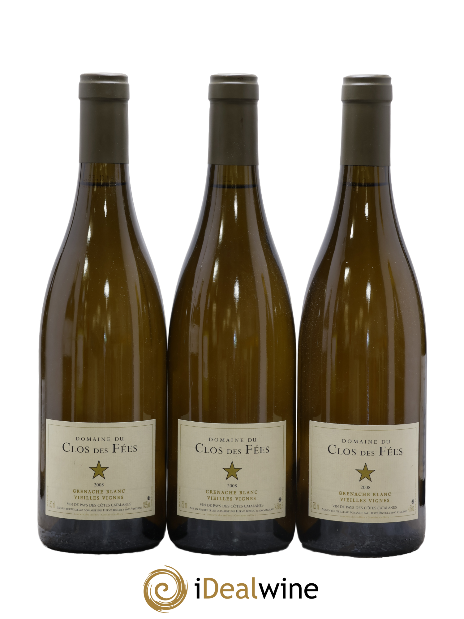 Côtes du Roussillon Villages Clos des Fées Vieilles vignes Hervé Bizeul 2008 - Lot de 3 bouteilles - 0