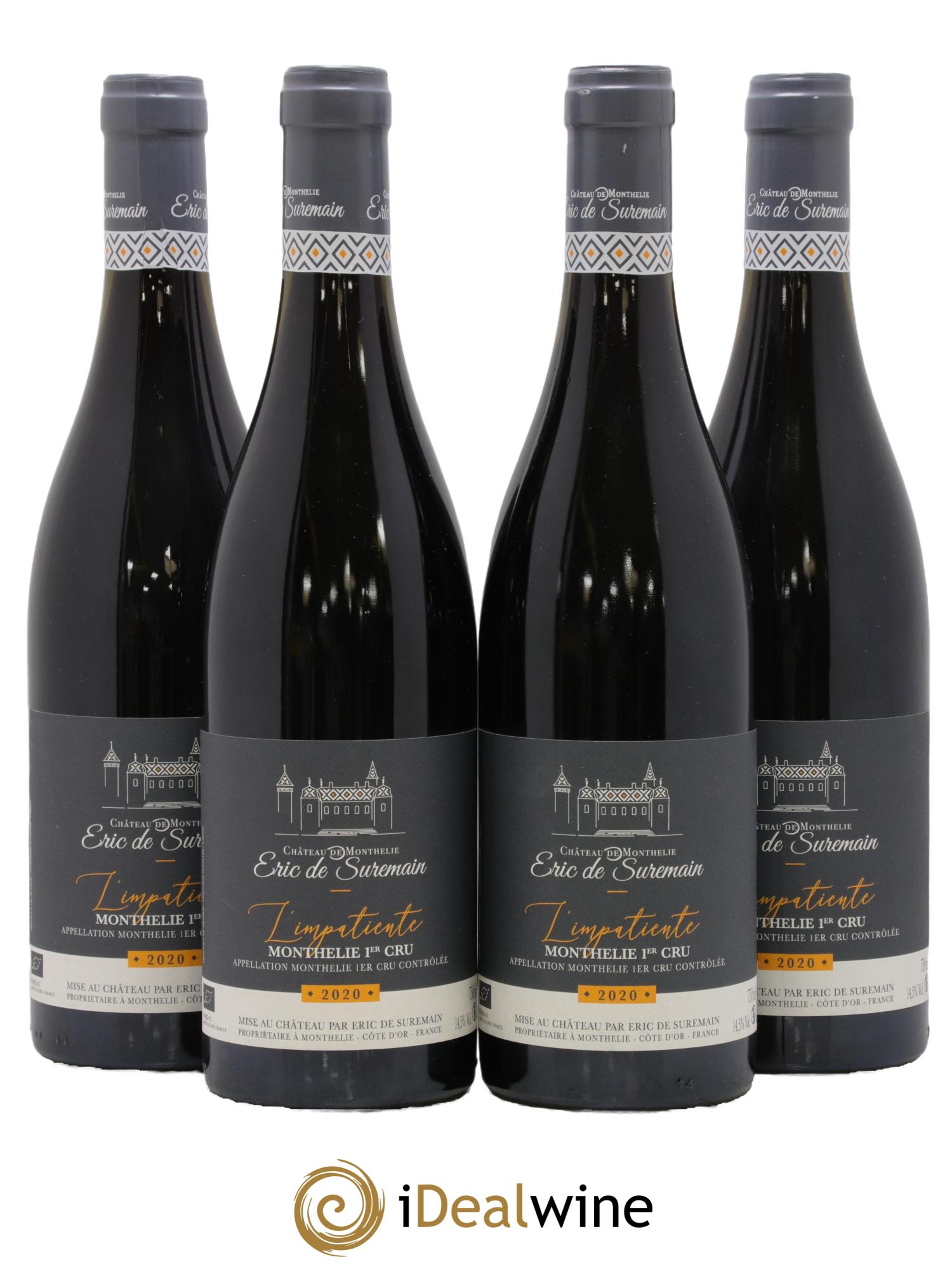 Monthélie 1er Cru L'Impatiente Eric De Suremain 2020 - Lot de 4 bouteilles - 0
