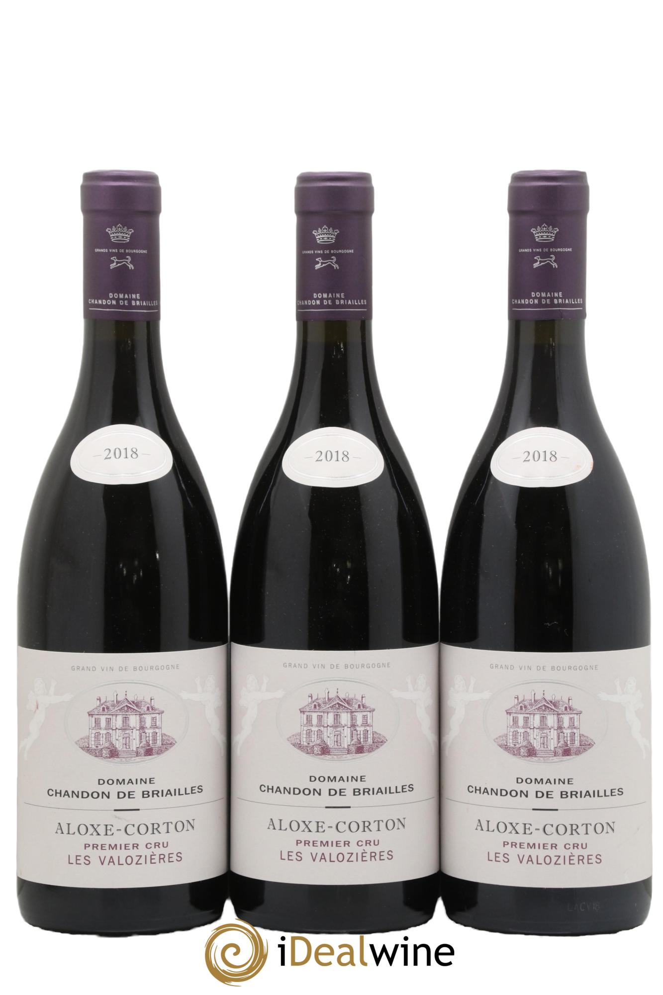 Aloxe-Corton 1er Cru Les Valozières Chandon de Briailles 2018 - Lot de 3 bouteilles - 0