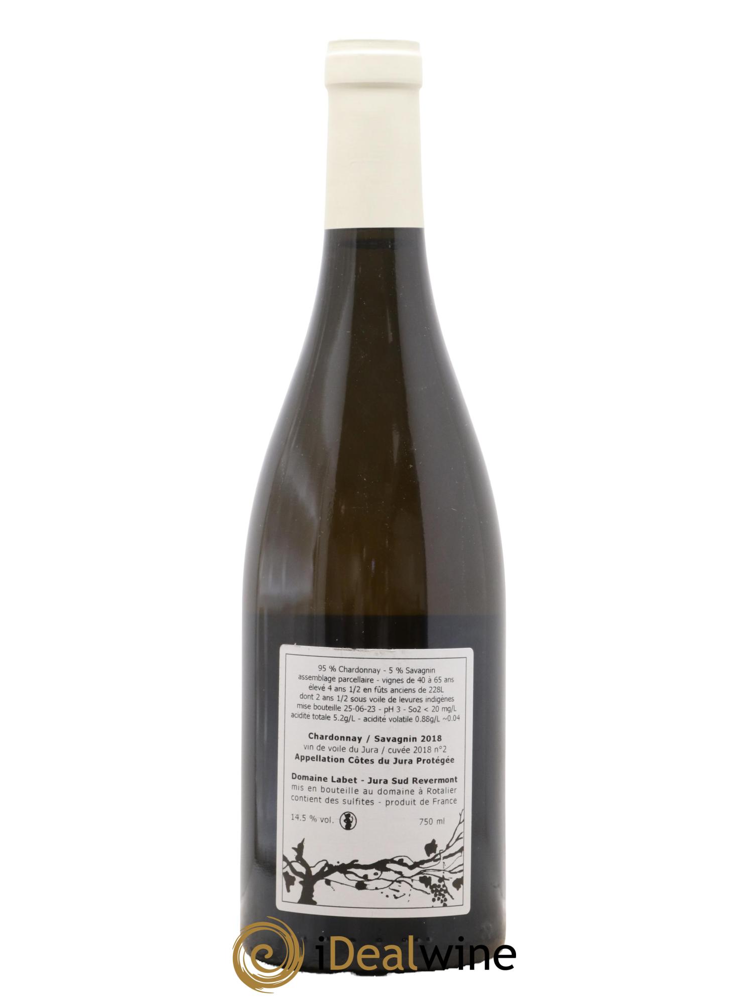 Côtes du Jura Vin de Voile Domaine Labet 2018 - Lot de 1 bouteille - 1