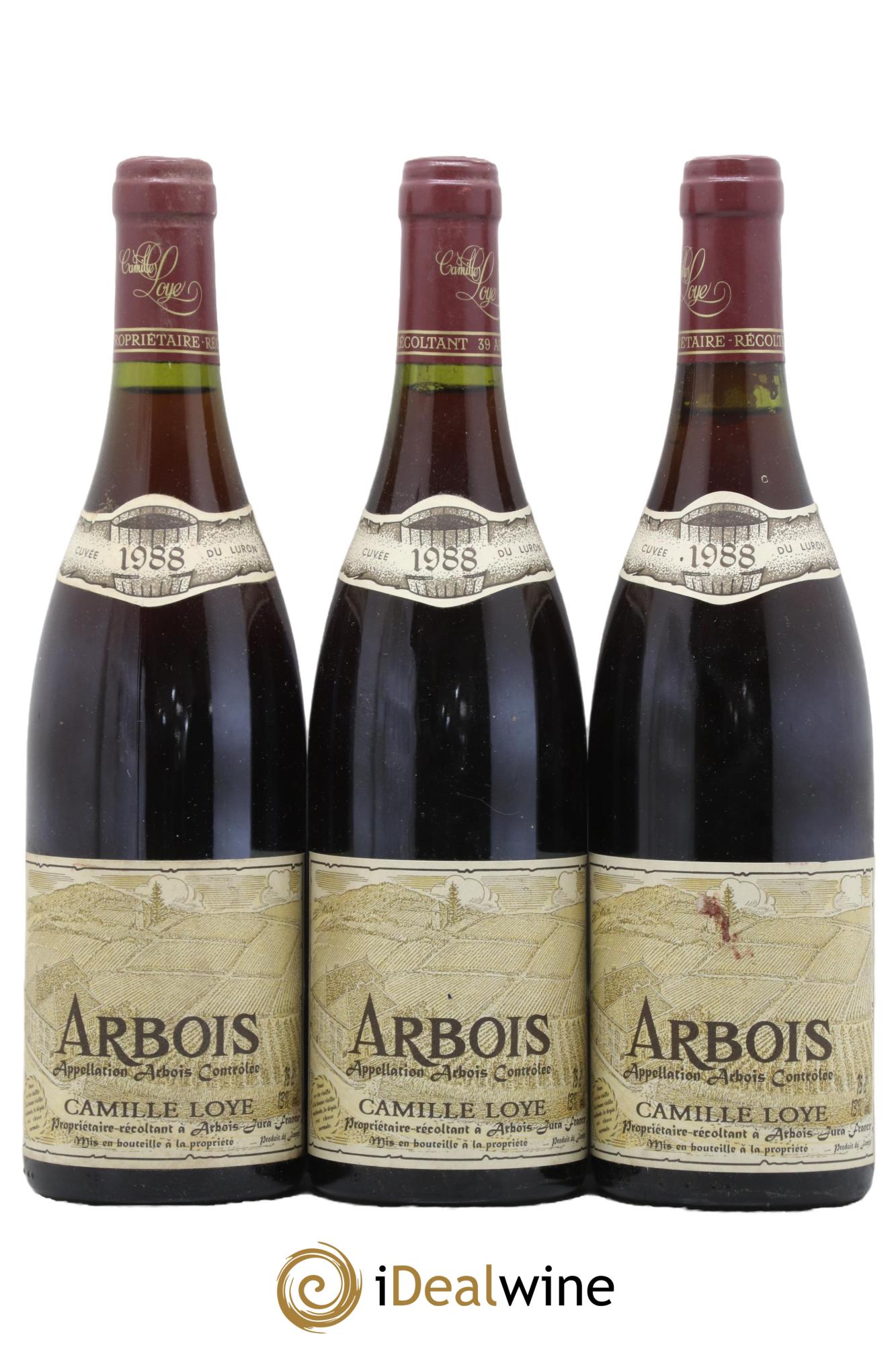 Arbois Cuvée du Luron Camille Loye 1988 - Lot de 3 bouteilles - 0