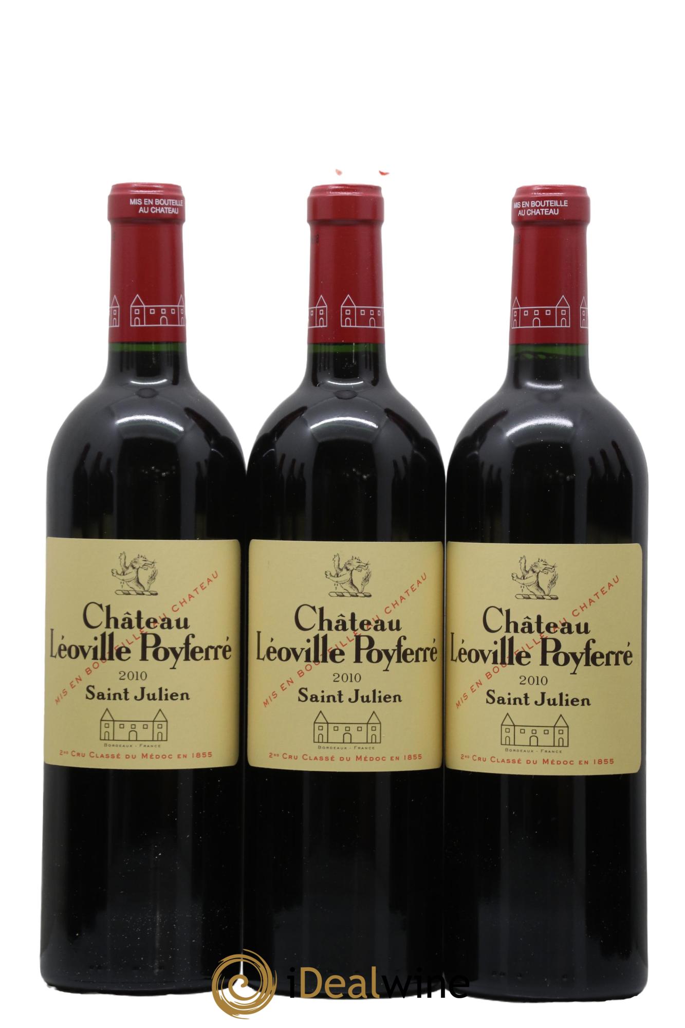 Château Léoville Poyferré 2ème Grand Cru Classé 2010 - Lot of 3 bottles - 0