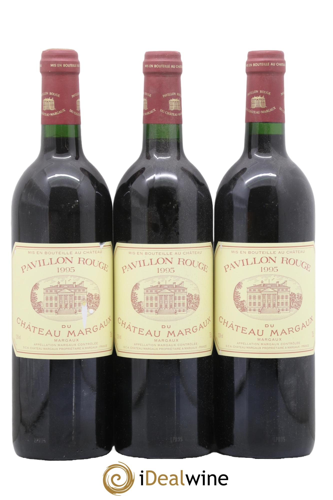Pavillon Rouge du Château Margaux Second Vin 1995 - Lot de 3 bouteilles - 0
