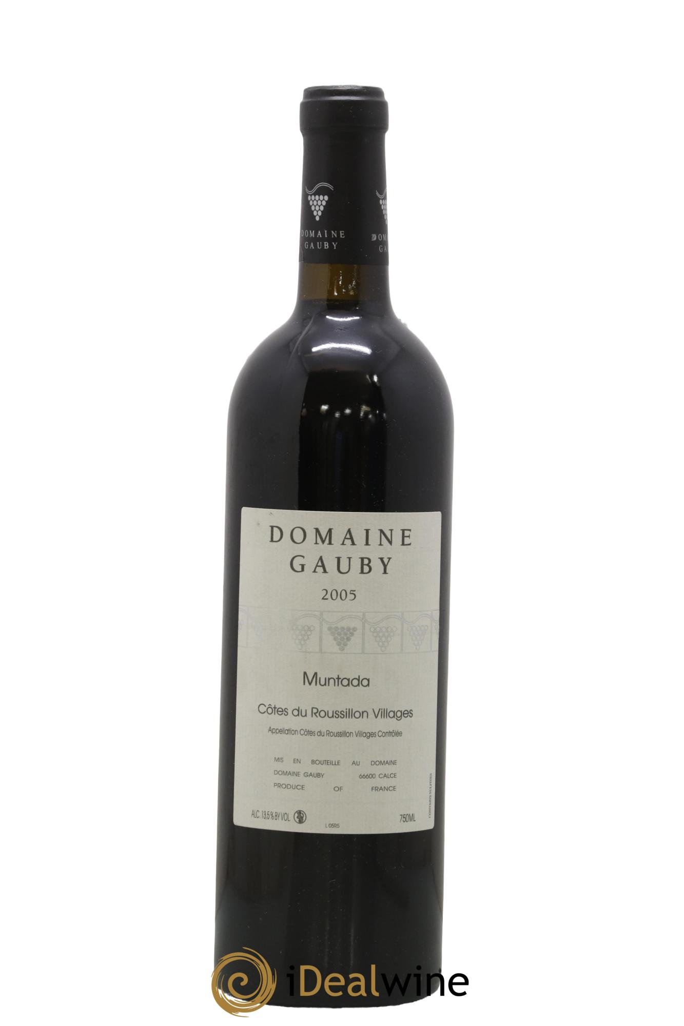 Côtes Catalanes (anciennement Côtes du Roussillon Villages) La Muntada Gauby (Domaine) 2005 - Lot de 1 bouteille - 0