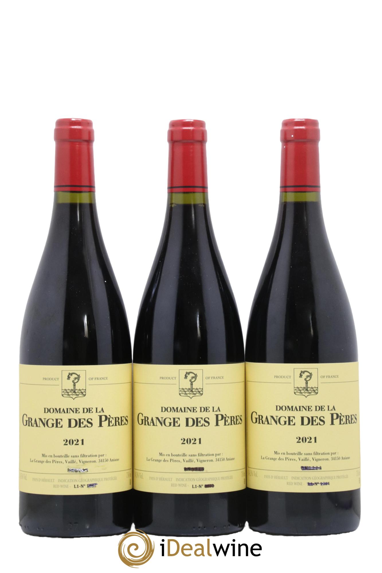 Pays d'Hérault Grange des Pères Laurent Vaillé 2021 - Lot de 3 bouteilles - 0