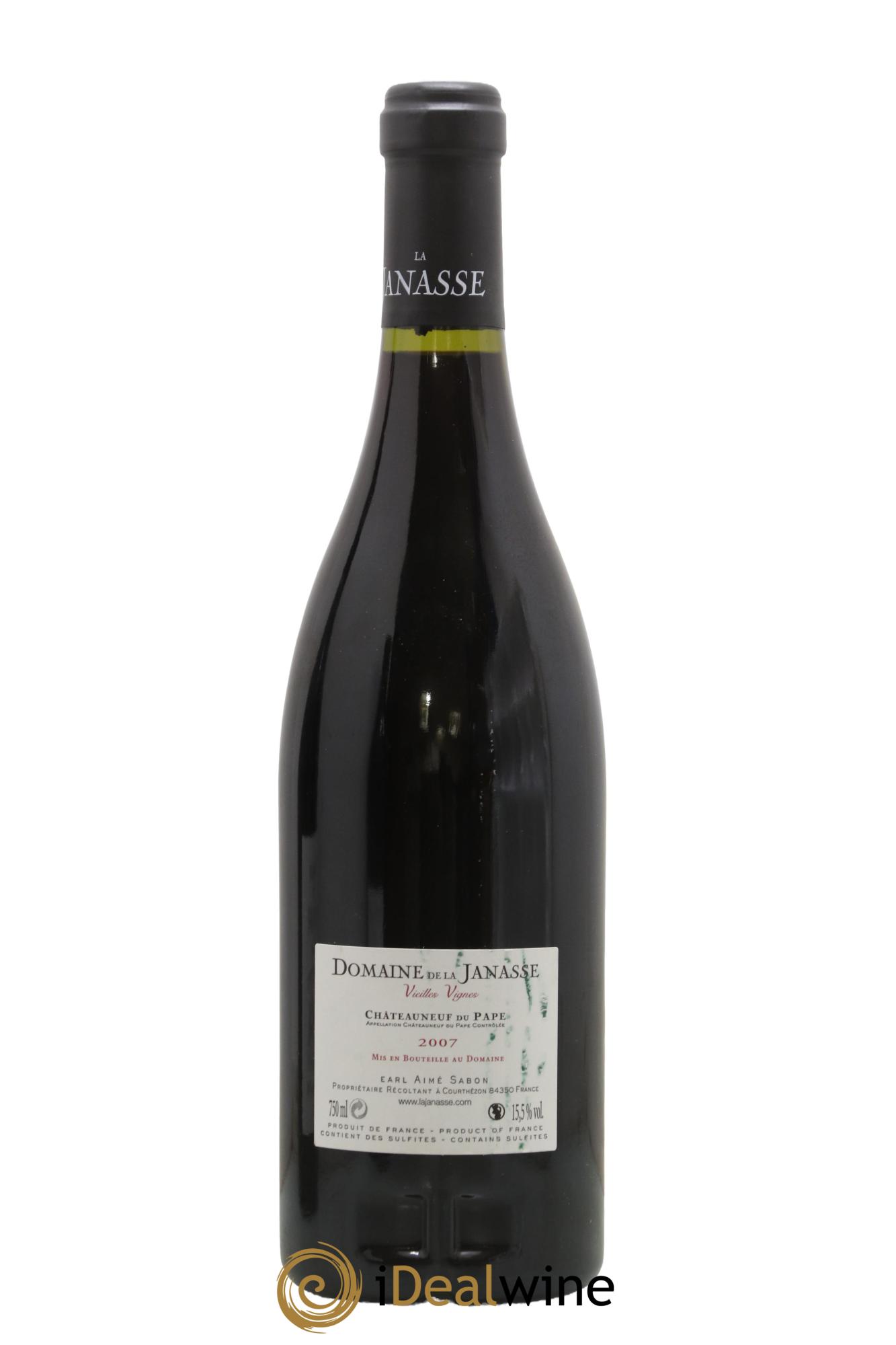 Châteauneuf-du-Pape Cuvée Vieilles Vignes La Janasse (Domaine de) 2007 - Lot de 1 bouteille - 1