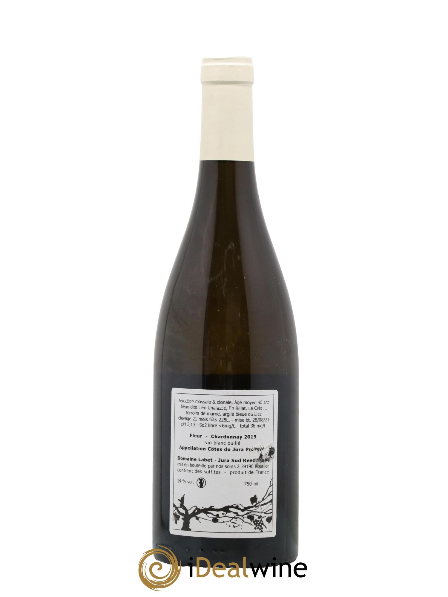 Côtes du Jura Chardonnay Fleur Romain - Julien - Charline Labet 2019 - Lot de 1 bouteille - 1