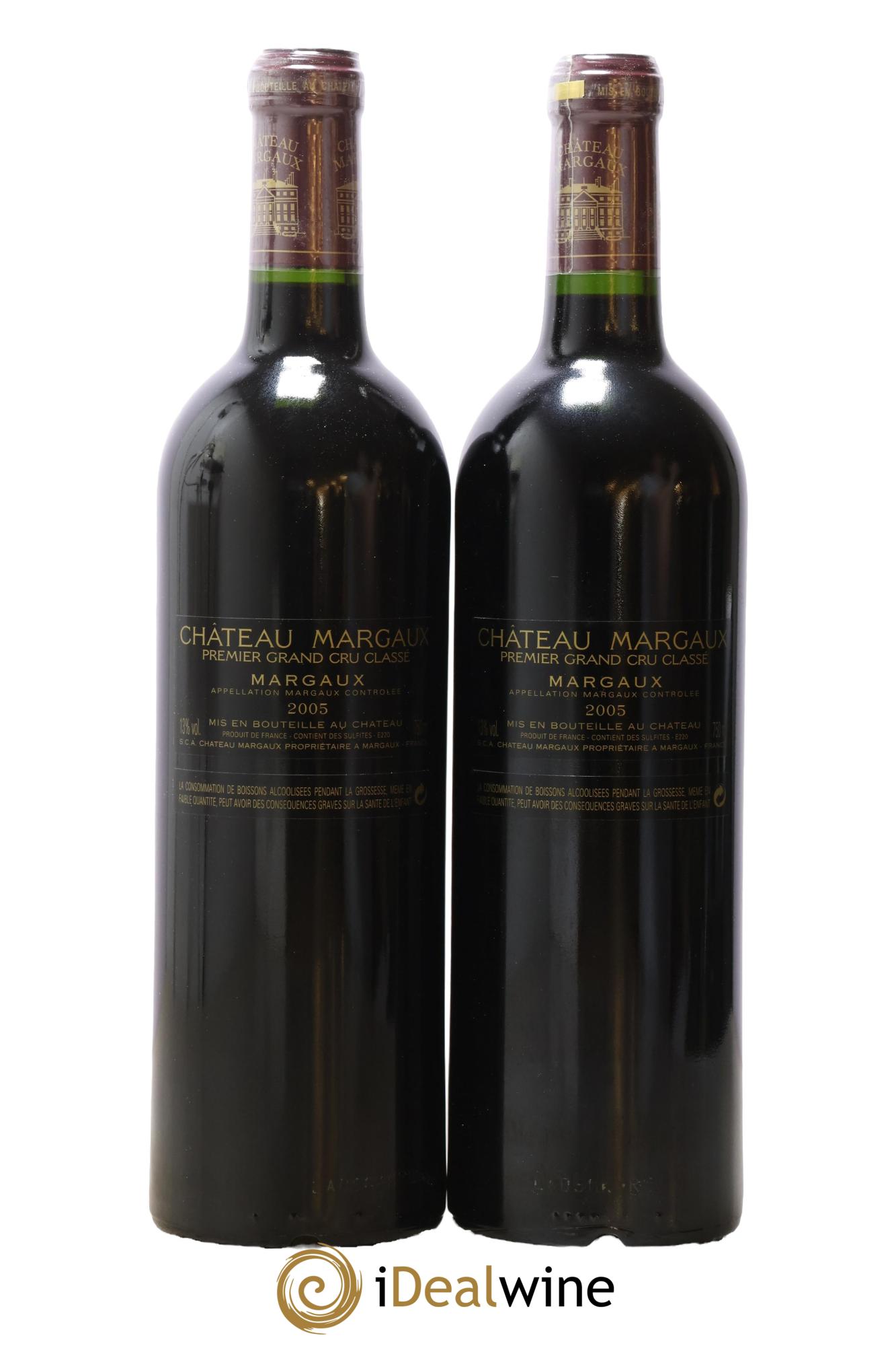 Château Margaux 1er Grand Cru Classé 2005 - Lot de 2 bouteilles - 1