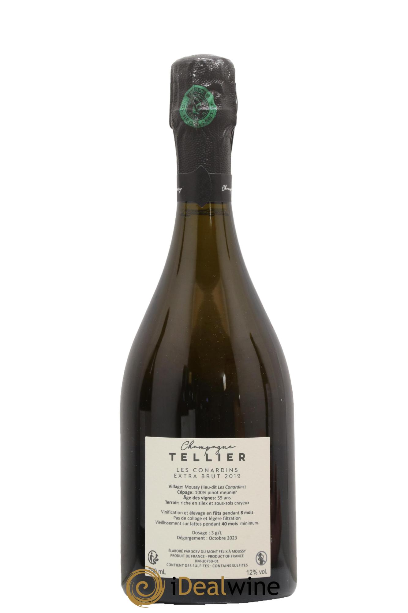 Champagne Extra Brut Les Conardins Maison Tellier 2019 - Lot de 1 bouteille - 1