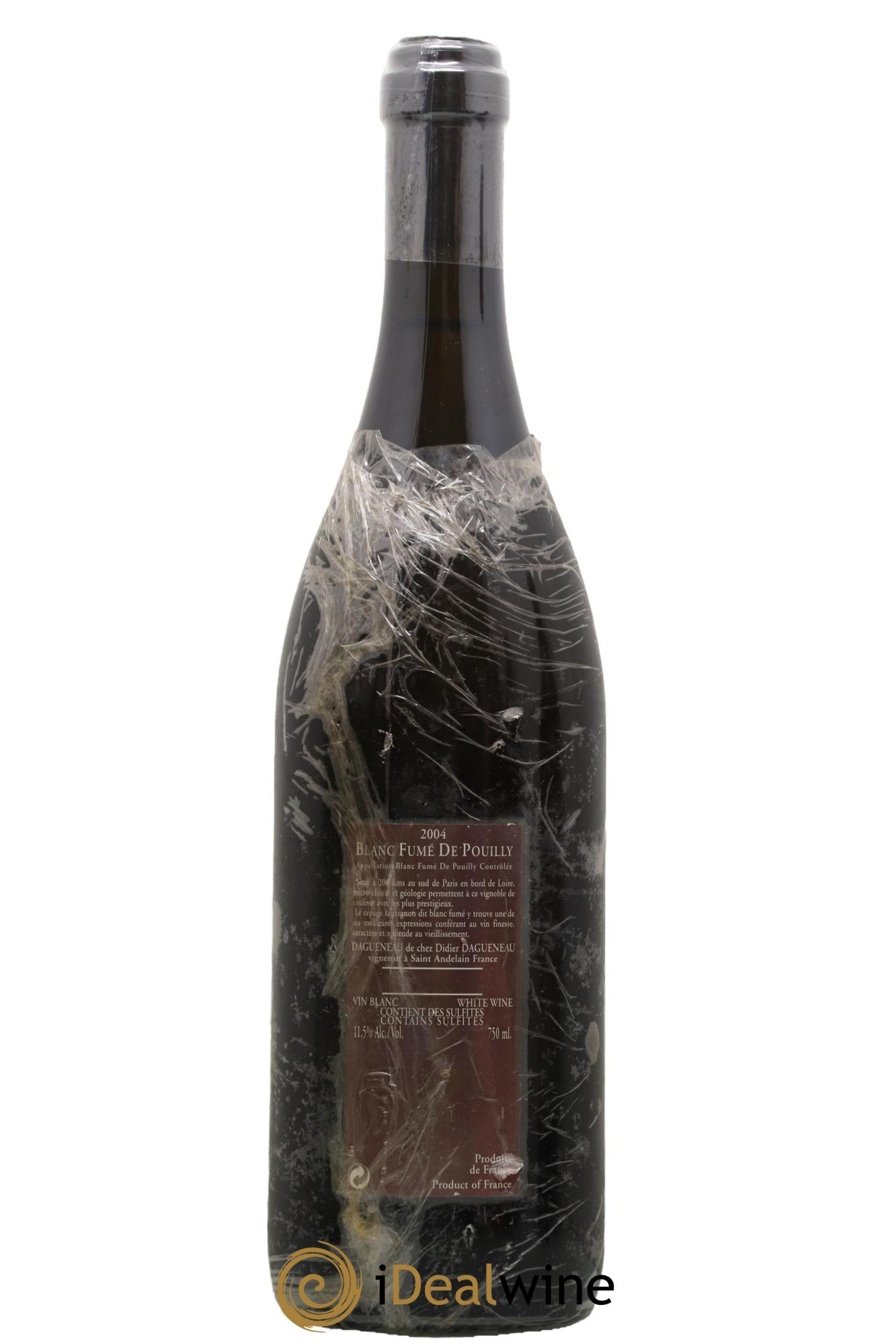 Vin de France (anciennement Pouilly-Fumé) Pur Sang Dagueneau (Domaine Didier - Louis-Benjamin) 2004 - Posten von 1 Flasche - 1