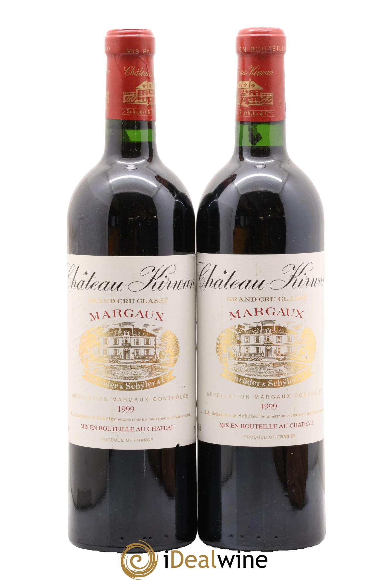 Château Kirwan 3ème Grand Cru Classé 1999 - Posten von 2 Flaschen - 0