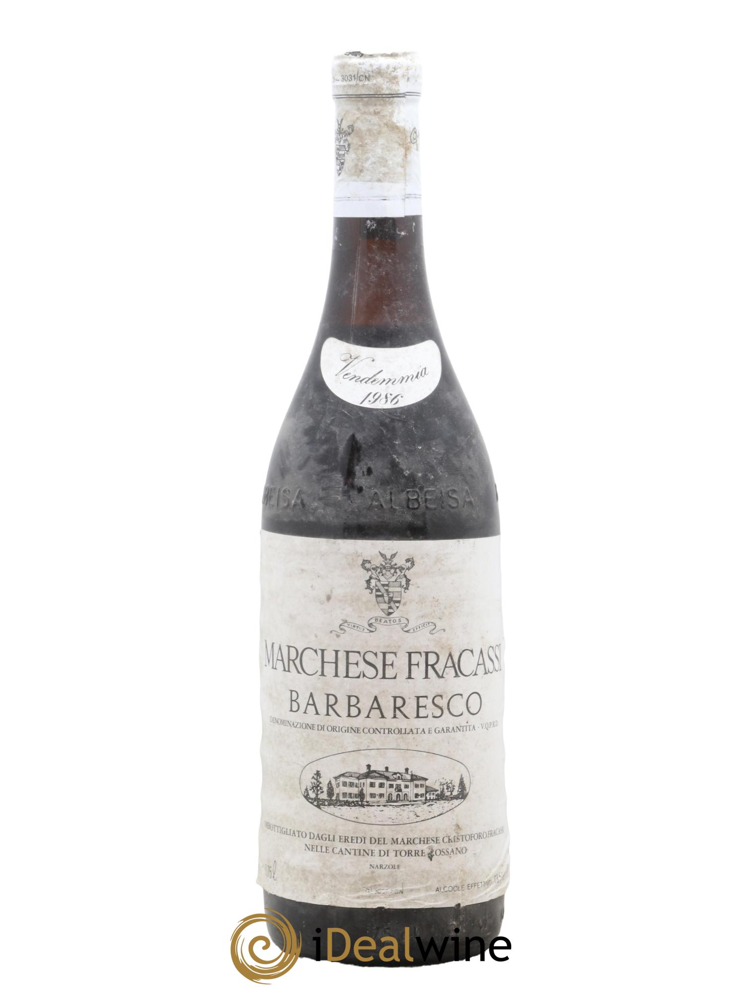 Barbaresco DOCG Marchese Fracassi 1986 - Lot de 1 bouteille - 0