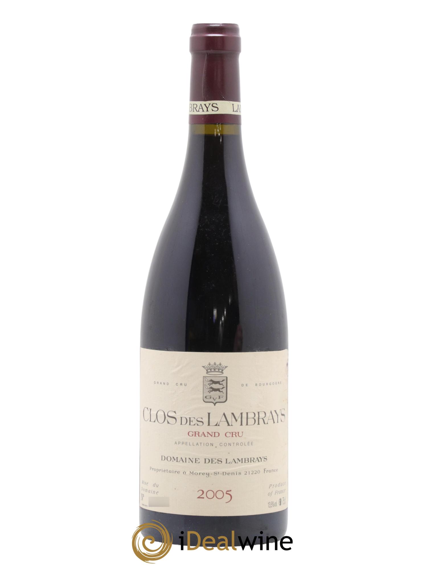 Clos des Lambrays Grand Cru Domaine des Lambrays 2005 - Lot de 1 bouteille - 0