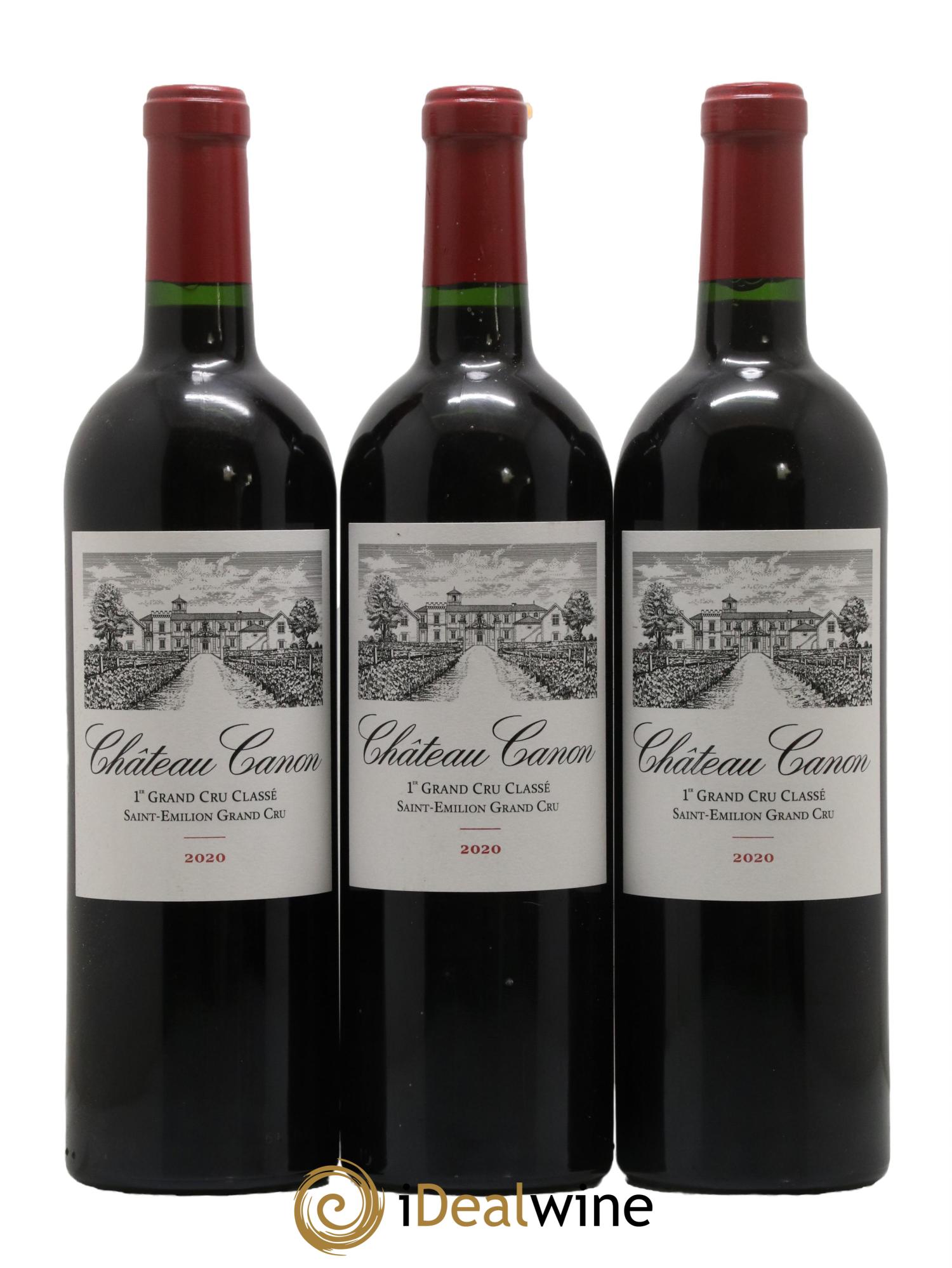 Château Canon 1er Grand Cru Classé B 2020 - Lot de 3 bouteilles - 0
