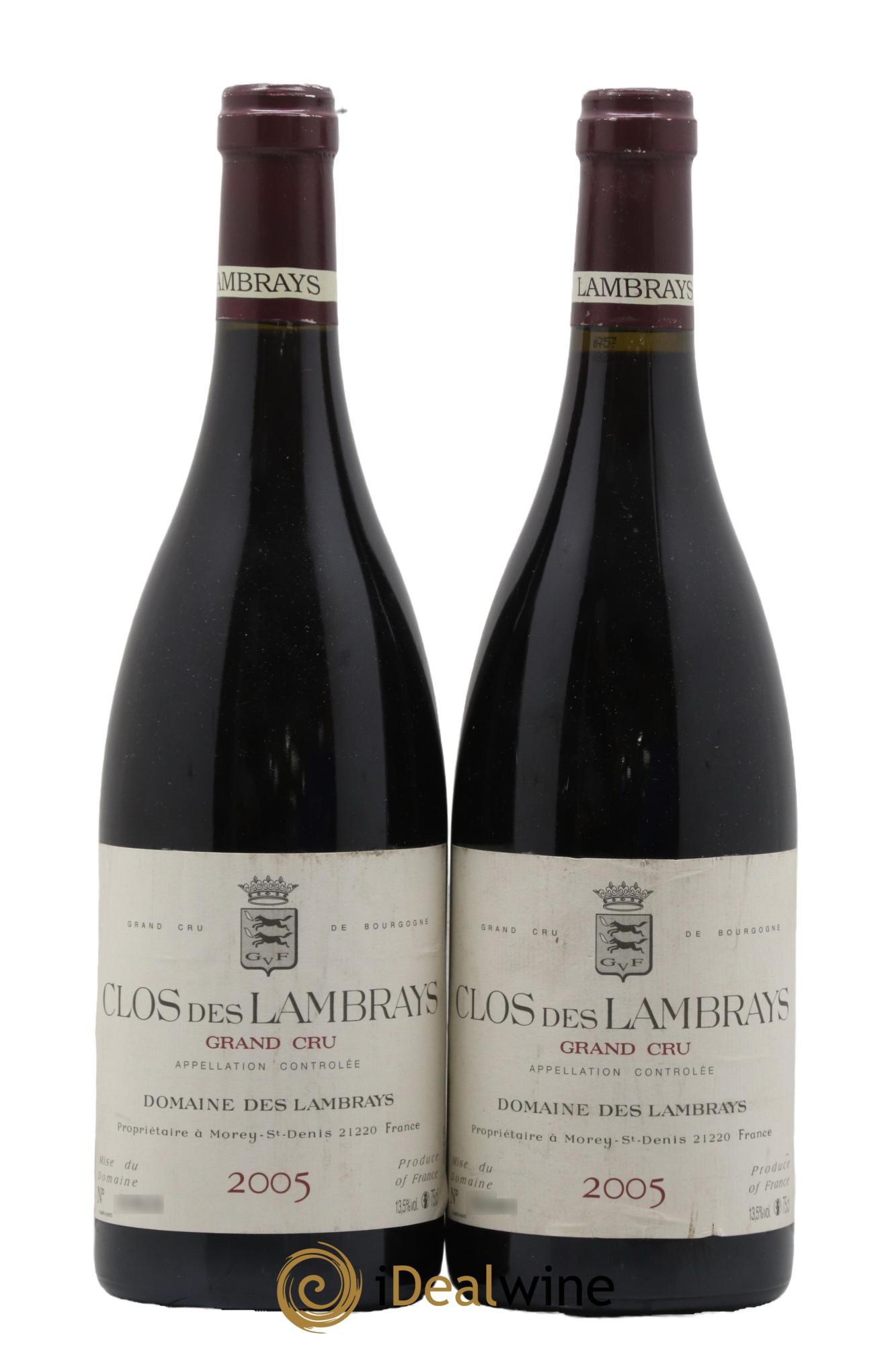 Clos des Lambrays Grand Cru Domaine des Lambrays 2005 - Lotto di 2 bottiglie - 0