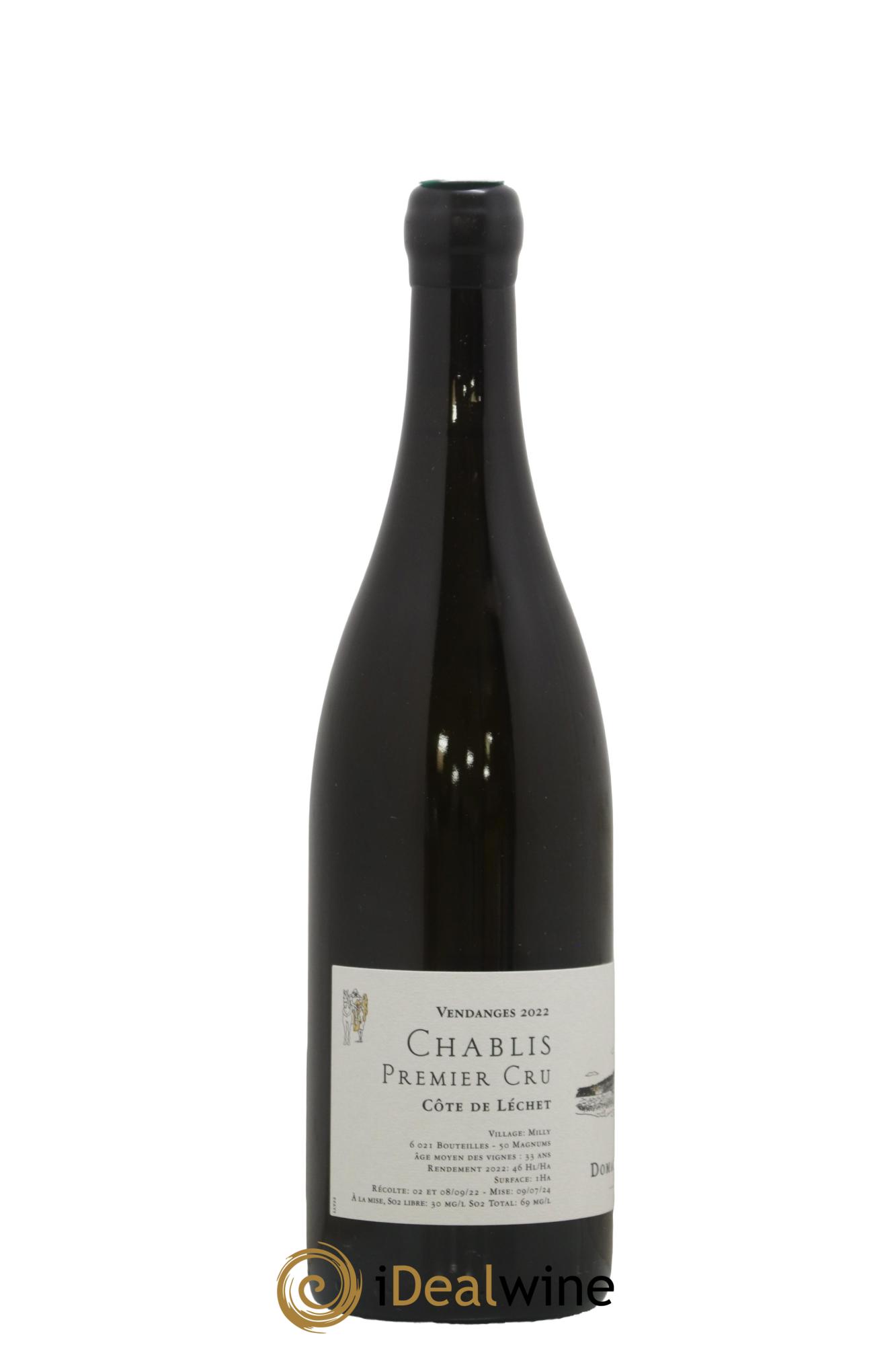 Chablis 1er Cru Côte de Léchet Jean Dauvissat Père et Fils 2022 - Lot de 1 bouteille - 1