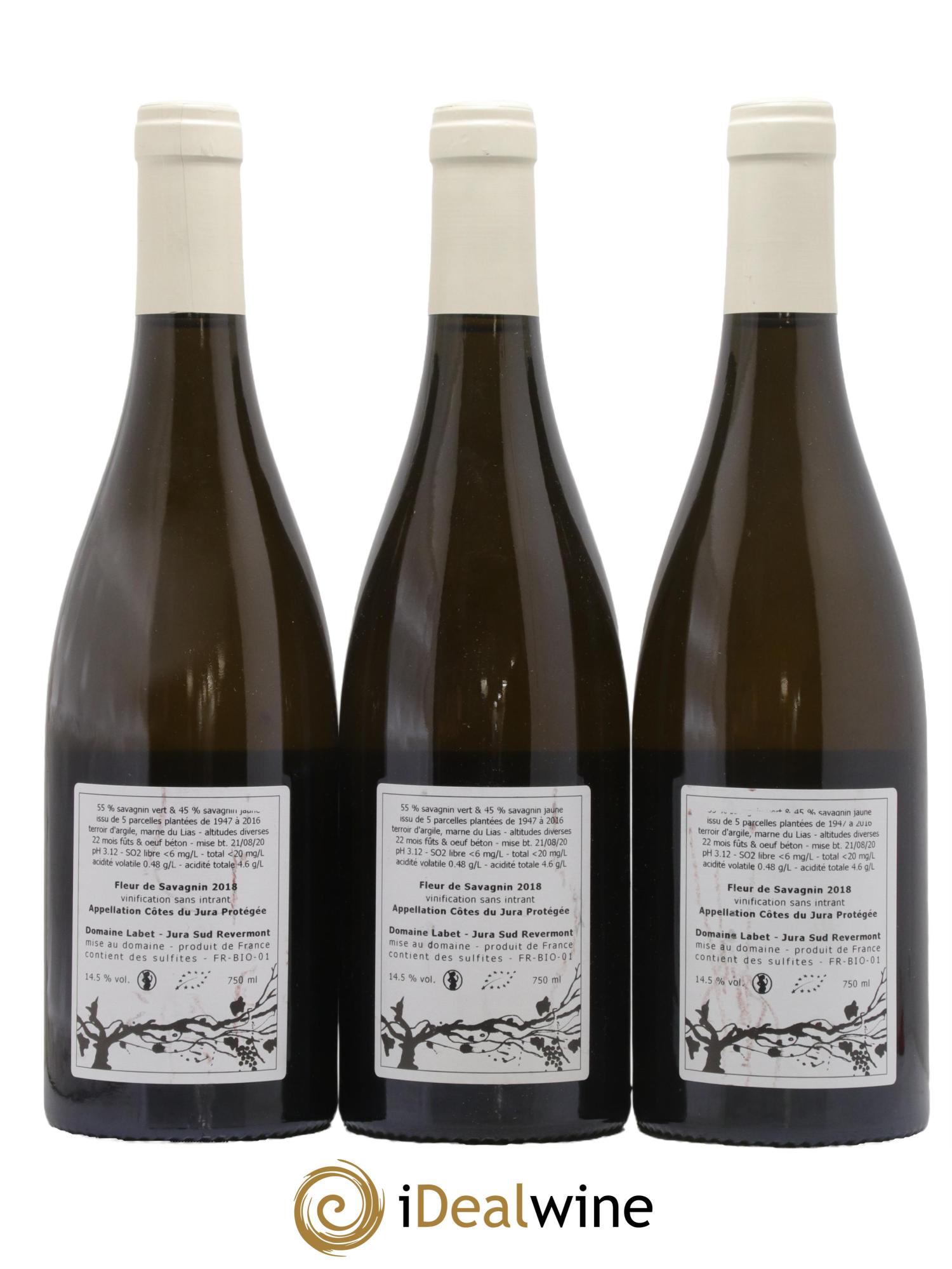 Côtes du Jura Fleur de Savagnin Romain - Julien  - Charline Labet 2018 - Lot of 3 bottles - 1