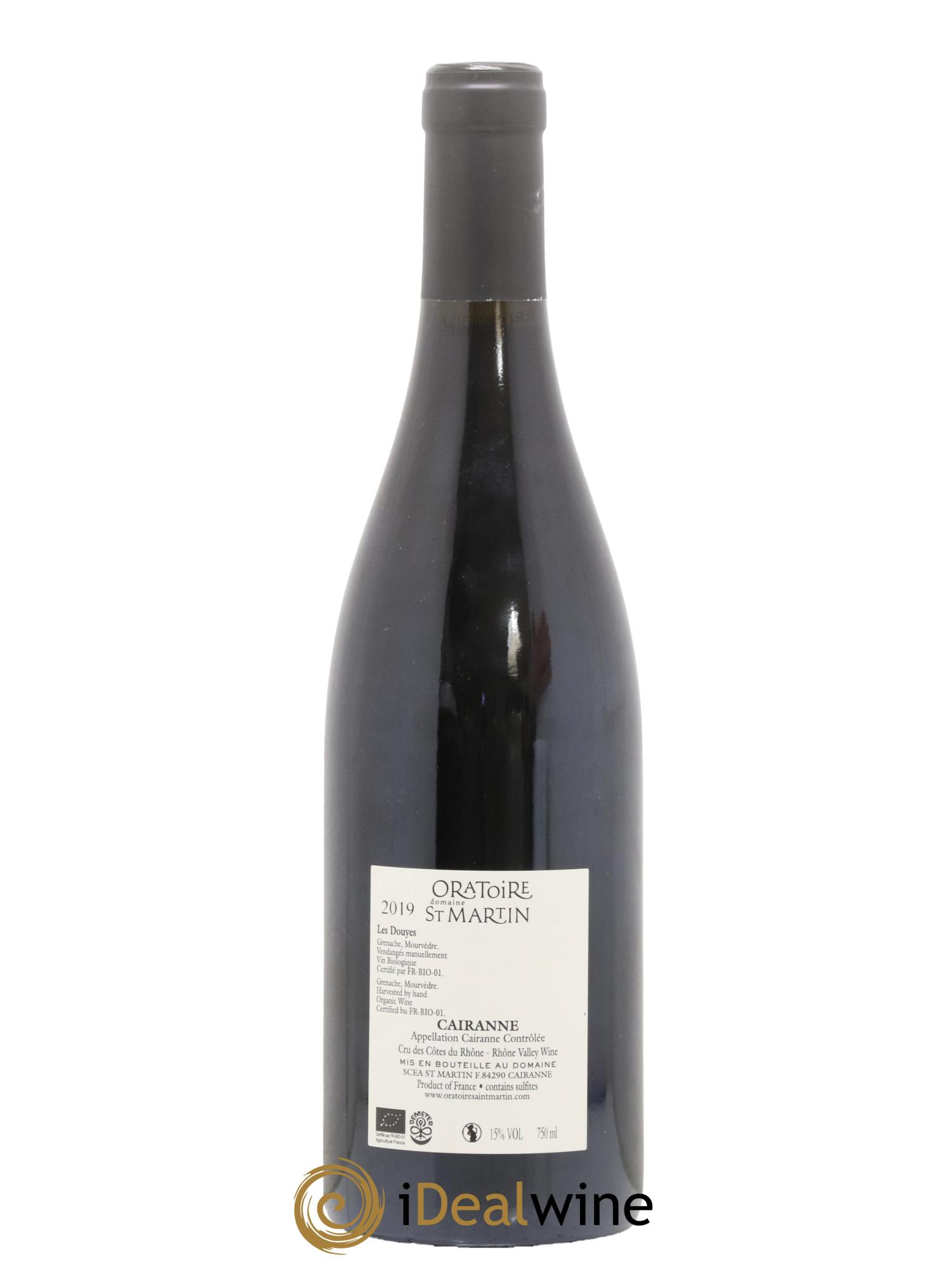 Cairanne Les Douyes Oratoire Saint-Martin - Frédéric et François Alary 2019 - Lot de 1 bouteille - 1