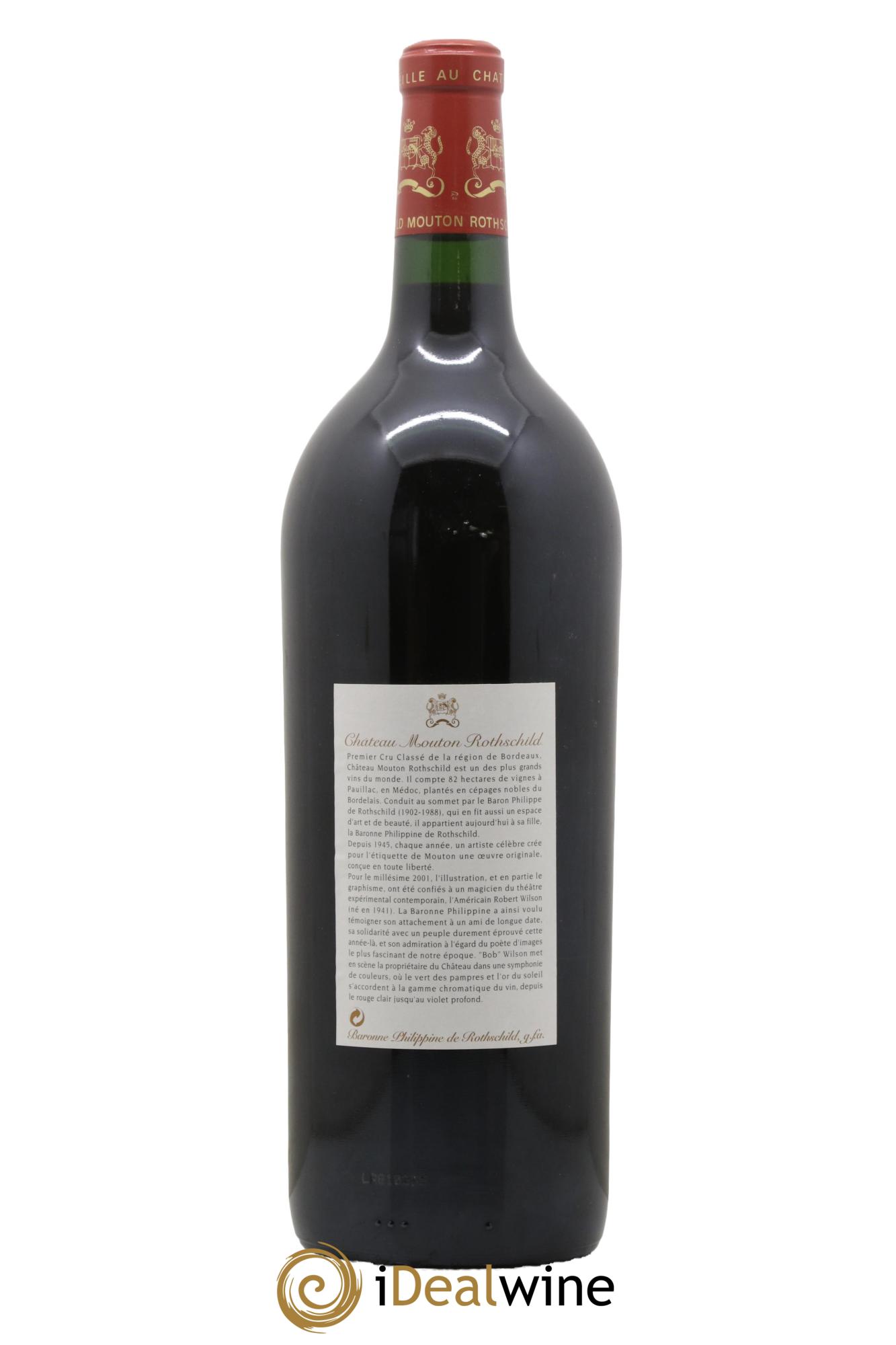 Château Mouton Rothschild 1er Grand Cru Classé 2001 - Lot de 1 magnum - 1