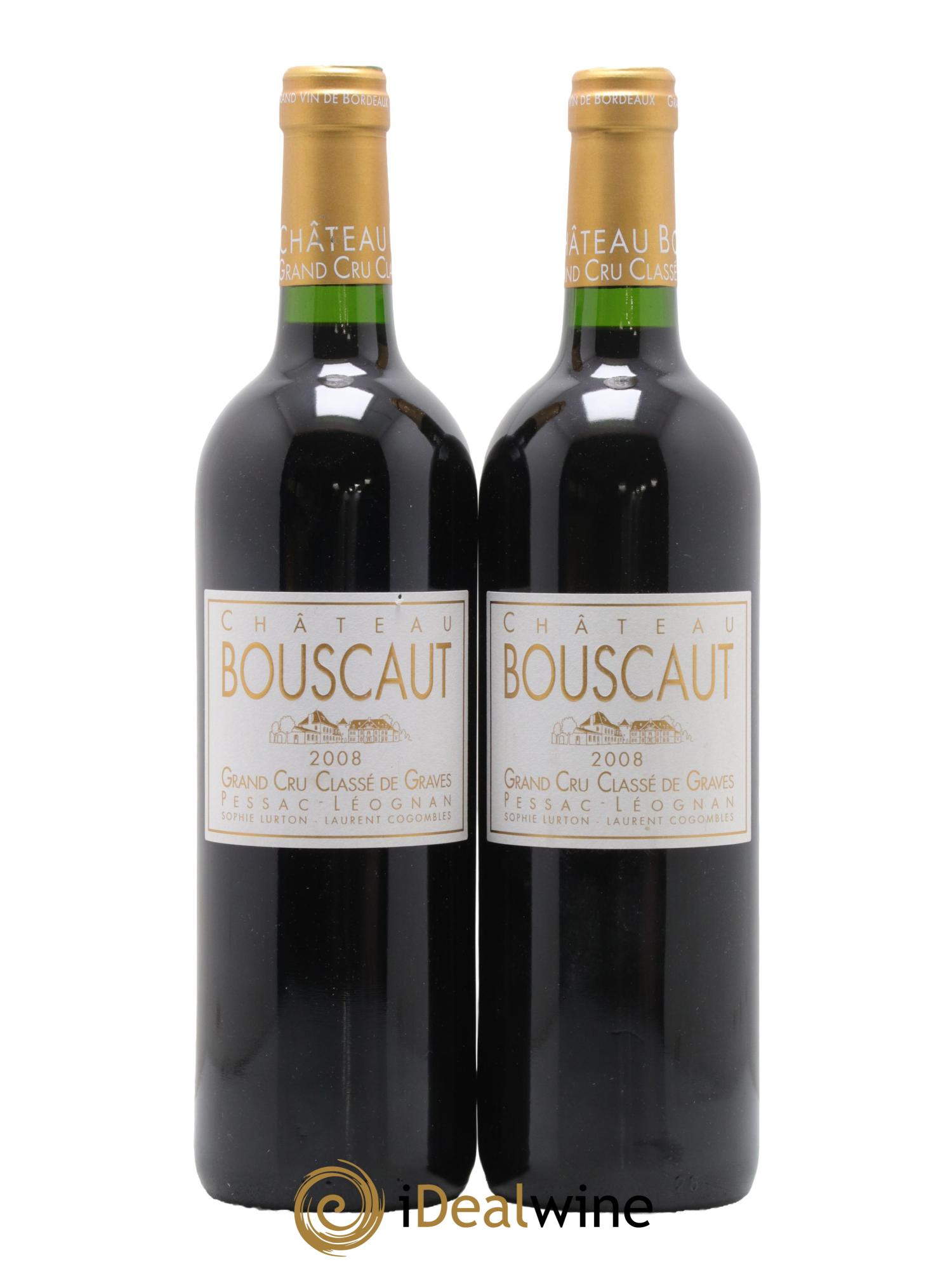 Château Bouscaut Cru Classé de Graves 2008 - Lot de 2 bouteilles - 0