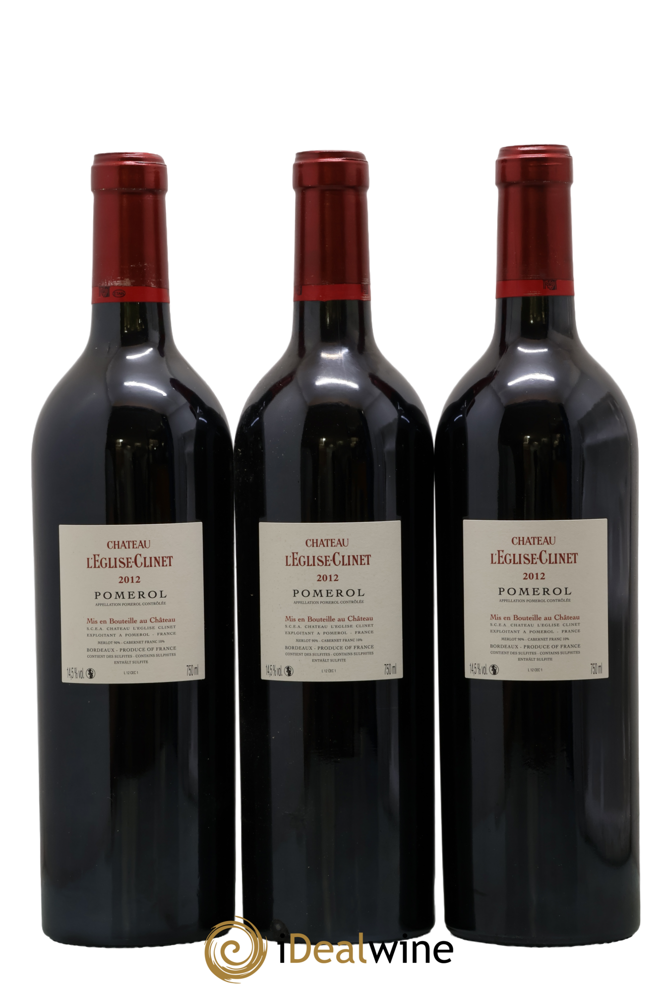 Château l' Église Clinet 2012 - Lot de 3 bouteilles - 1