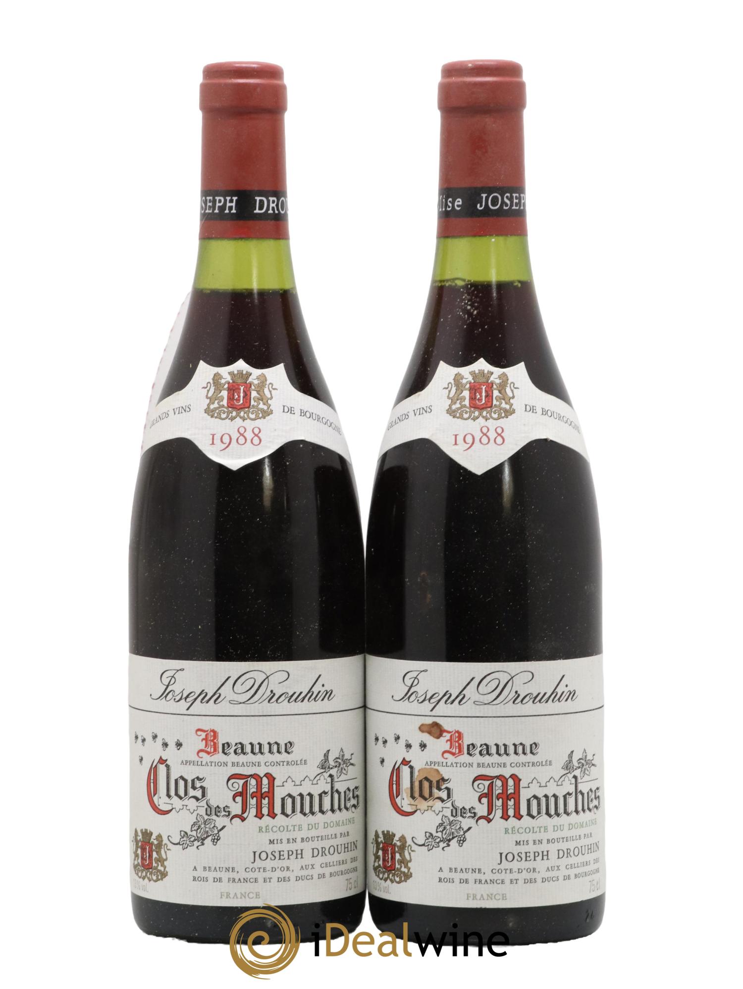 Beaune 1er Cru Clos des Mouches Joseph Drouhin 1988 - Lotto di 2 bottiglie - 0