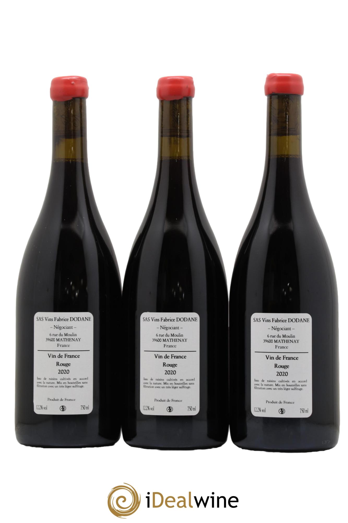 Vin de France GG Le Dos D Chat Domaine Fabrice Dodane 2020 - Lot de 3 bouteilles - 1