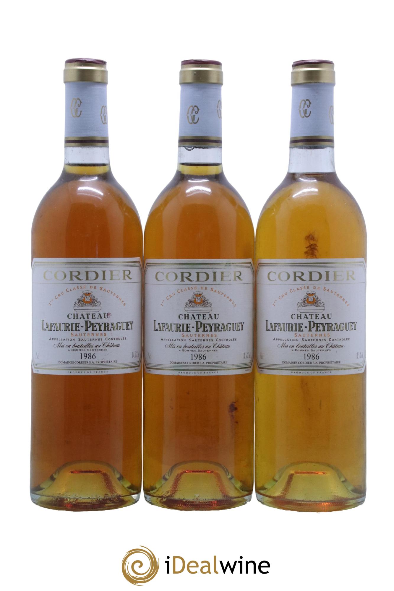 Château Lafaurie-Peyraguey 1er Grand Cru Classé 1986 - Lot de 6 bouteilles - 2