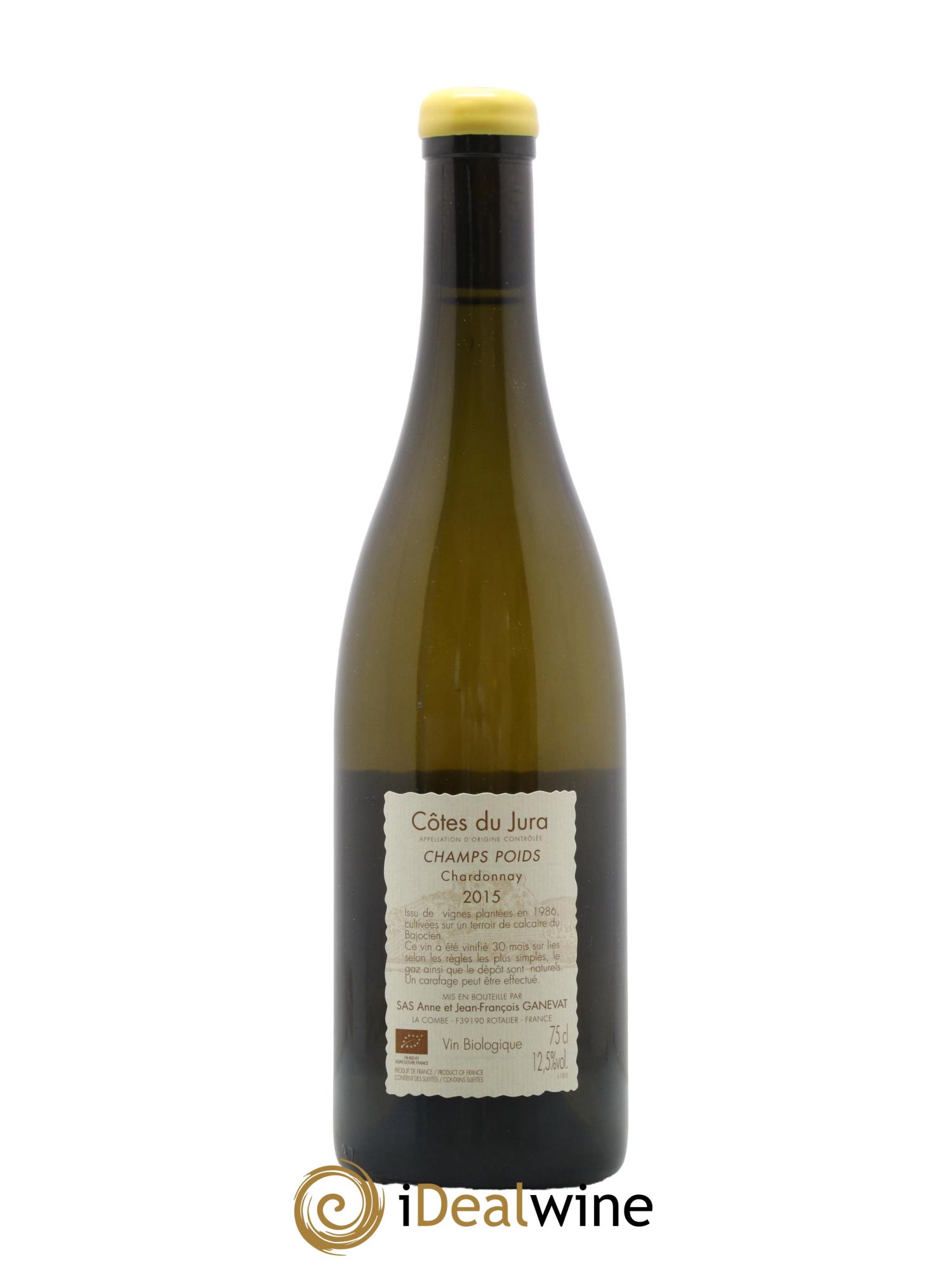Côtes du Jura Champs Poids Anne et Jean François Ganevat 2015 - Lot de 1 bouteille - 1