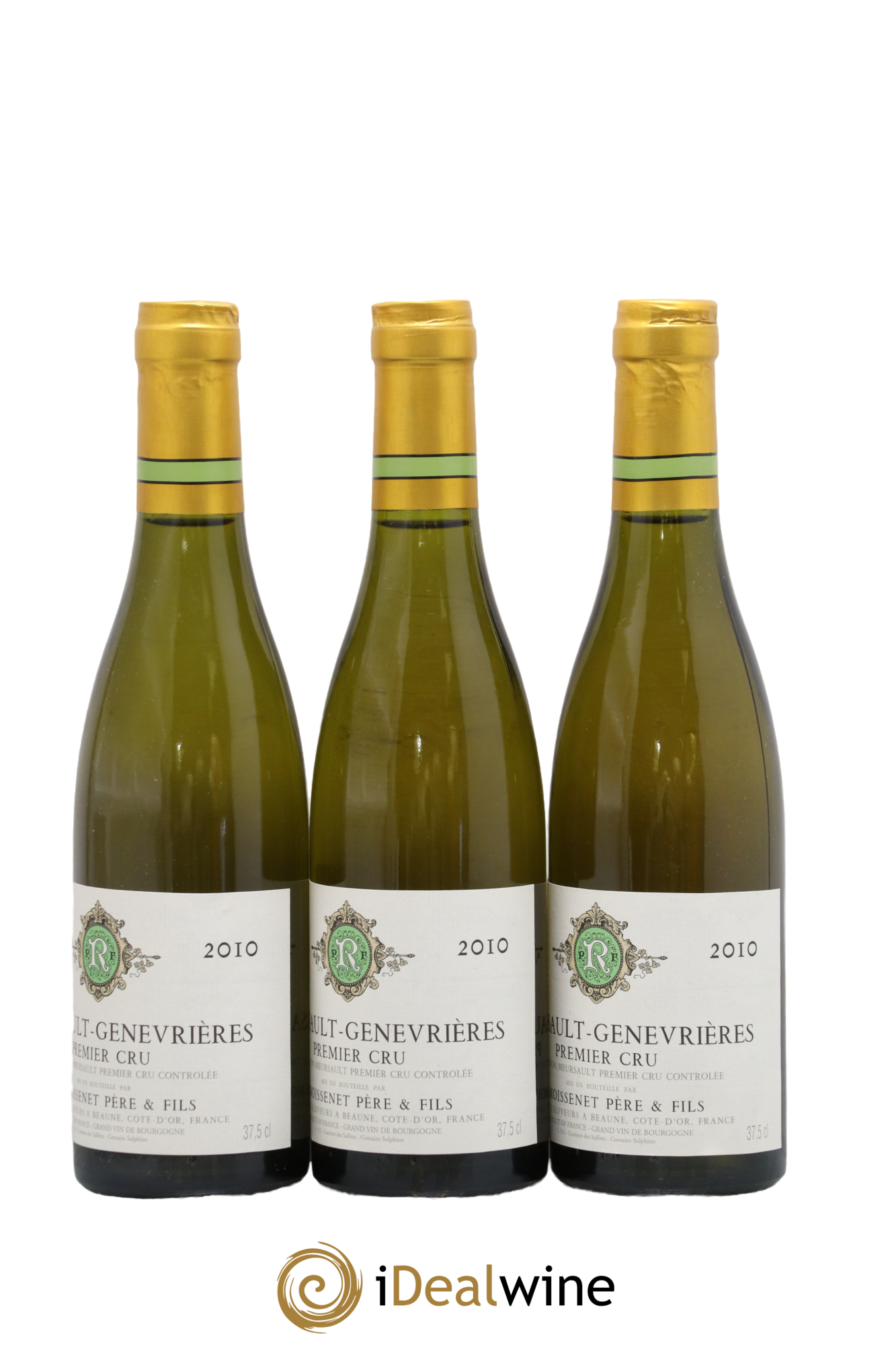 Meursault 1er Cru Genevrières Remoissenet Père et Fils 2010 - Lot de 3 demi bouteilles - 1