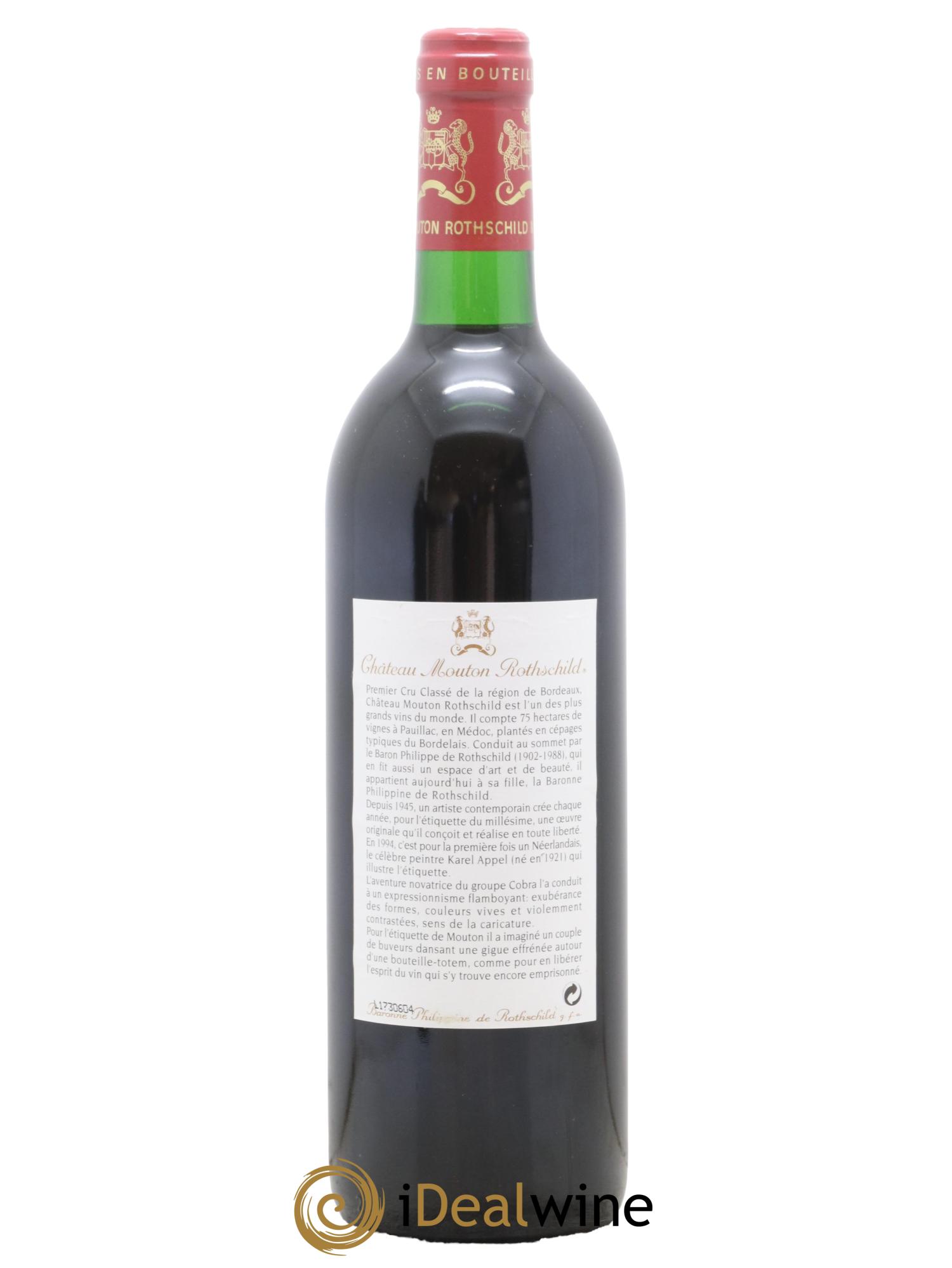 Château Mouton Rothschild 1er Grand Cru Classé  1994 - Lot de 1 bouteille - 1