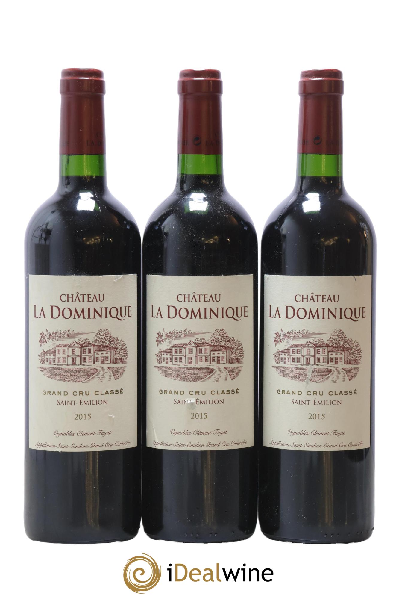 Château la Dominique Grand Cru Classé 2015 - Lot de 3 bouteilles - 0