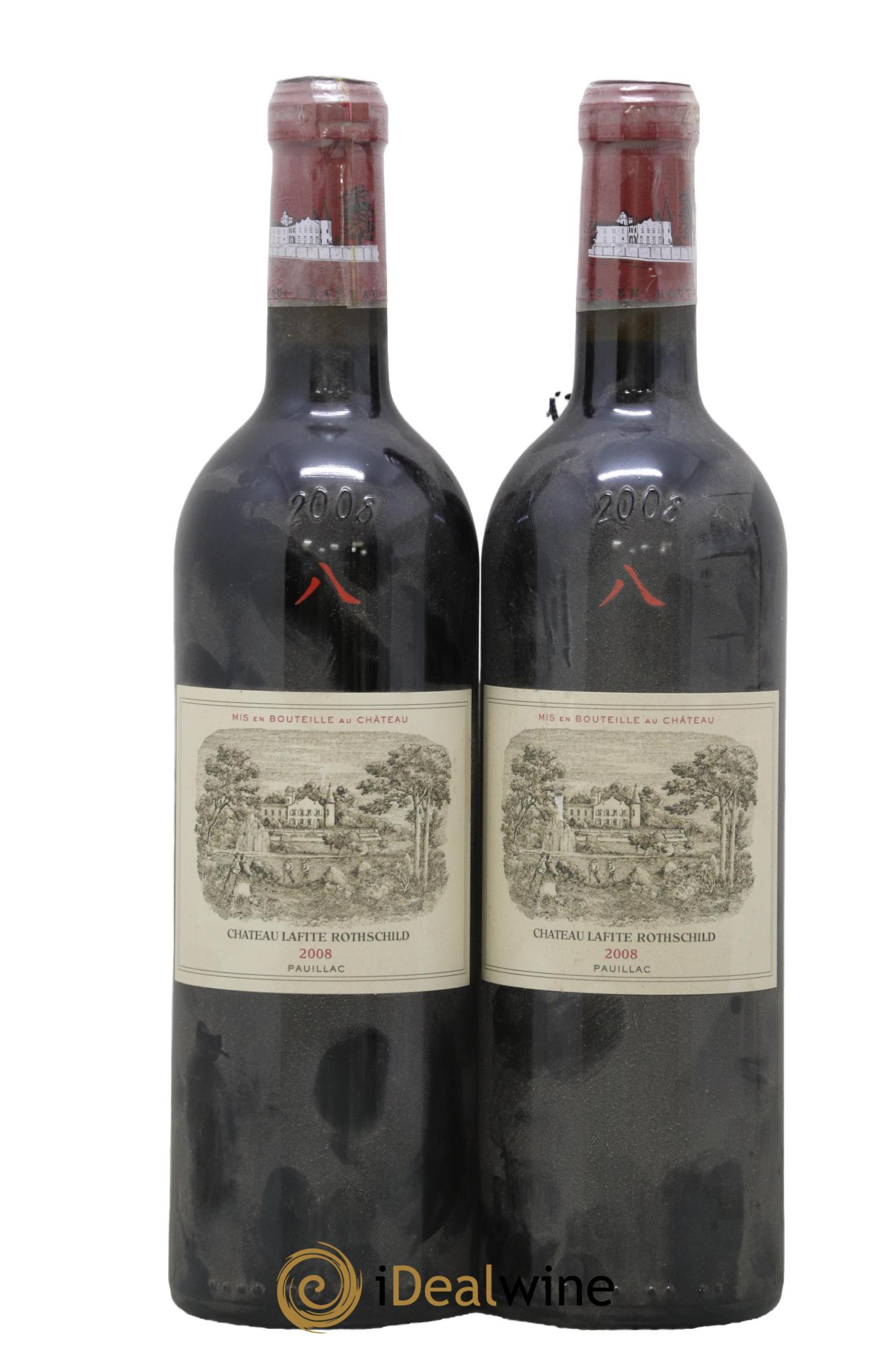 Château Lafite Rothschild 1er Grand Cru Classé 2008 - Lot of 2 bottles - 0