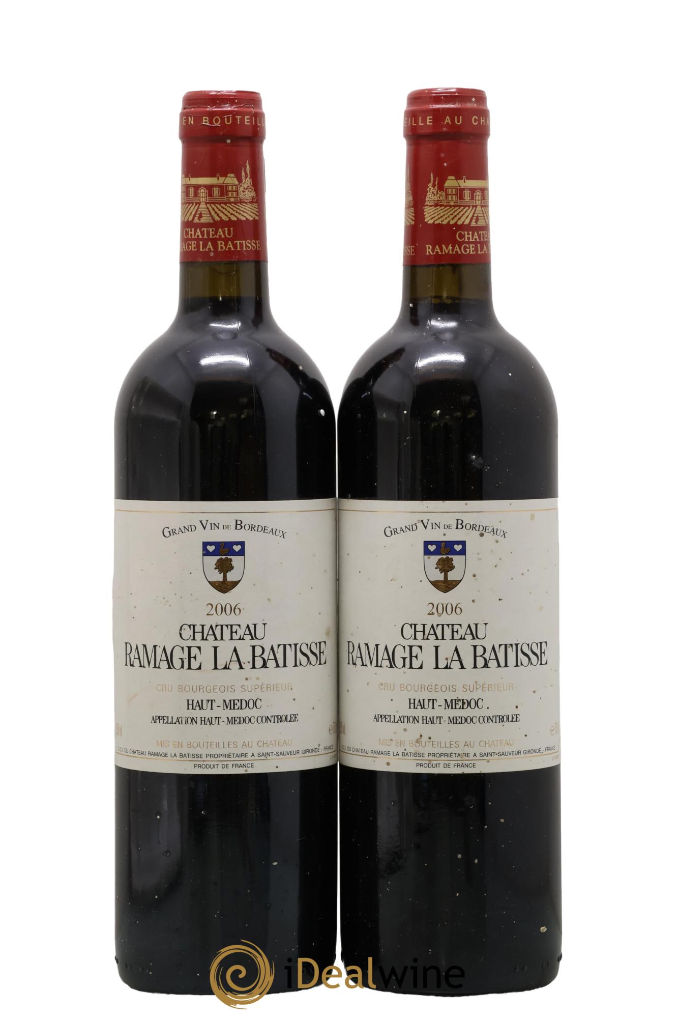 Château Ramage la Bâtisse Cru Bourgeois 2006 - Lotto di 2 bottiglie - 0