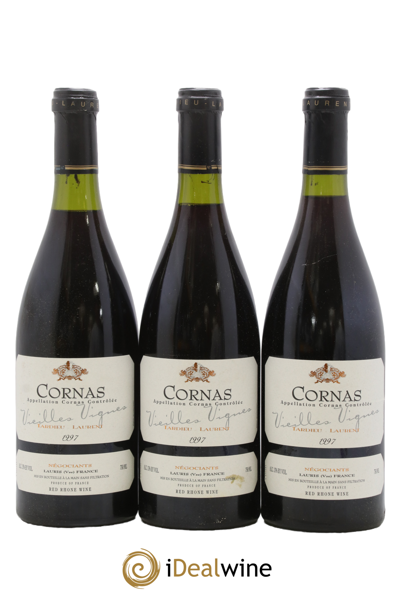 Cornas Vieilles vignes Maison Tardieu-Laurent 1997 - Lot of 3 bottles - 0
