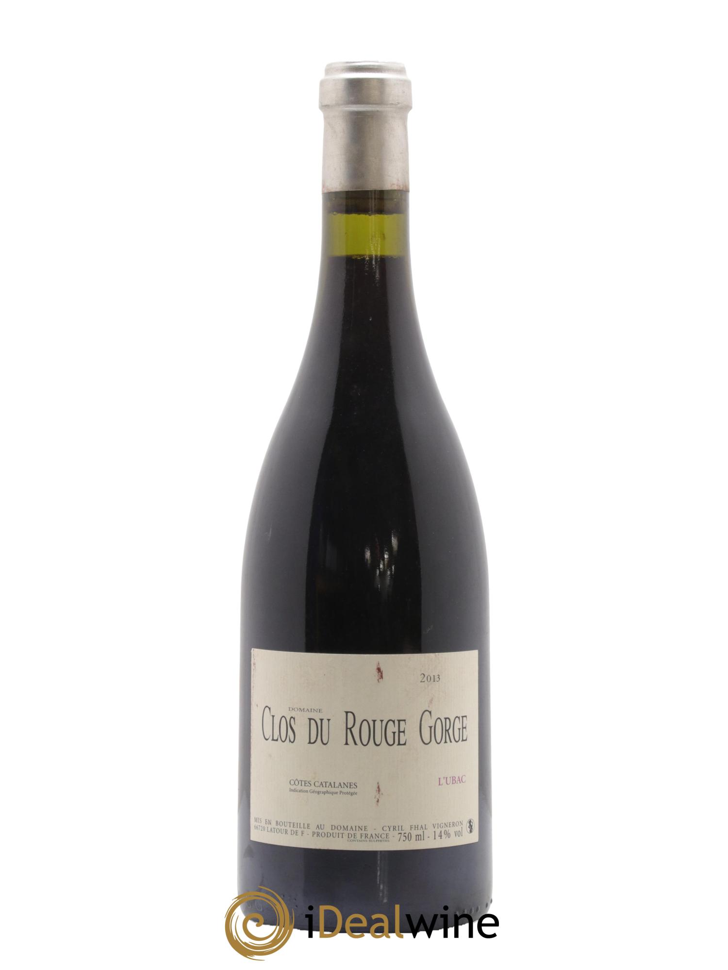 IGP Côtes Catalanes Clos du Rouge Gorge L'Ubac Cyril Fhal 2013 - Lotto di 1 bottiglia - 0