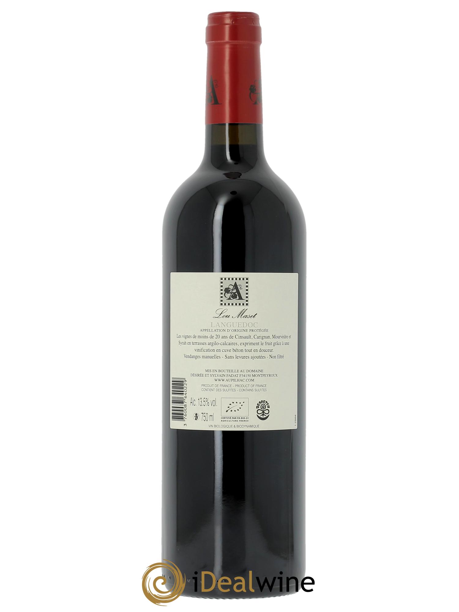 Coteaux du Languedoc Aupilhac (Domaine d') Lou Maset Sylvain Fadat  2023 - Lot de 1 bouteille - 1