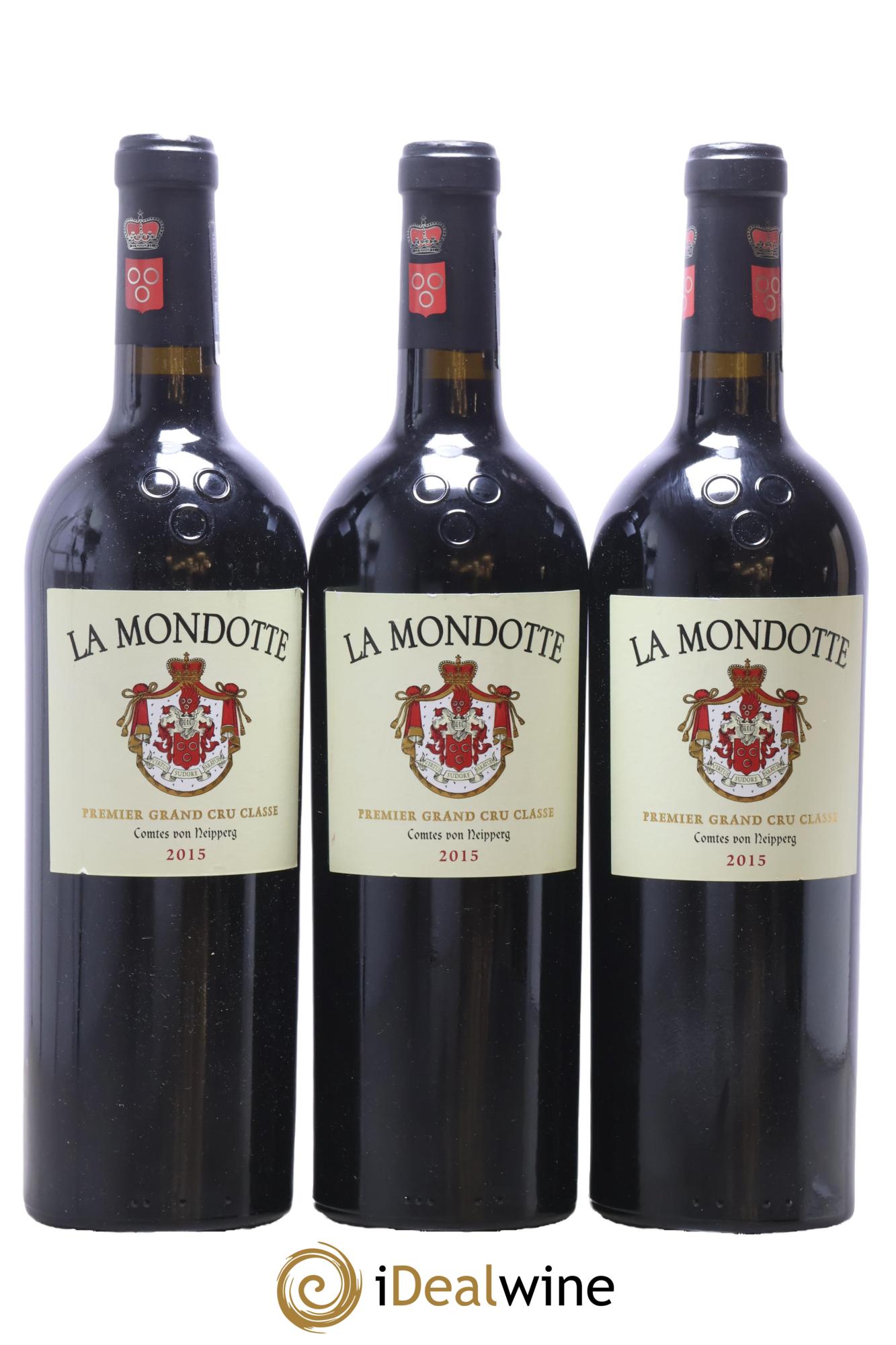La Mondotte 1er Grand Cru Classé B depuis 2012 2015 - Lot of 3 bottles - 0